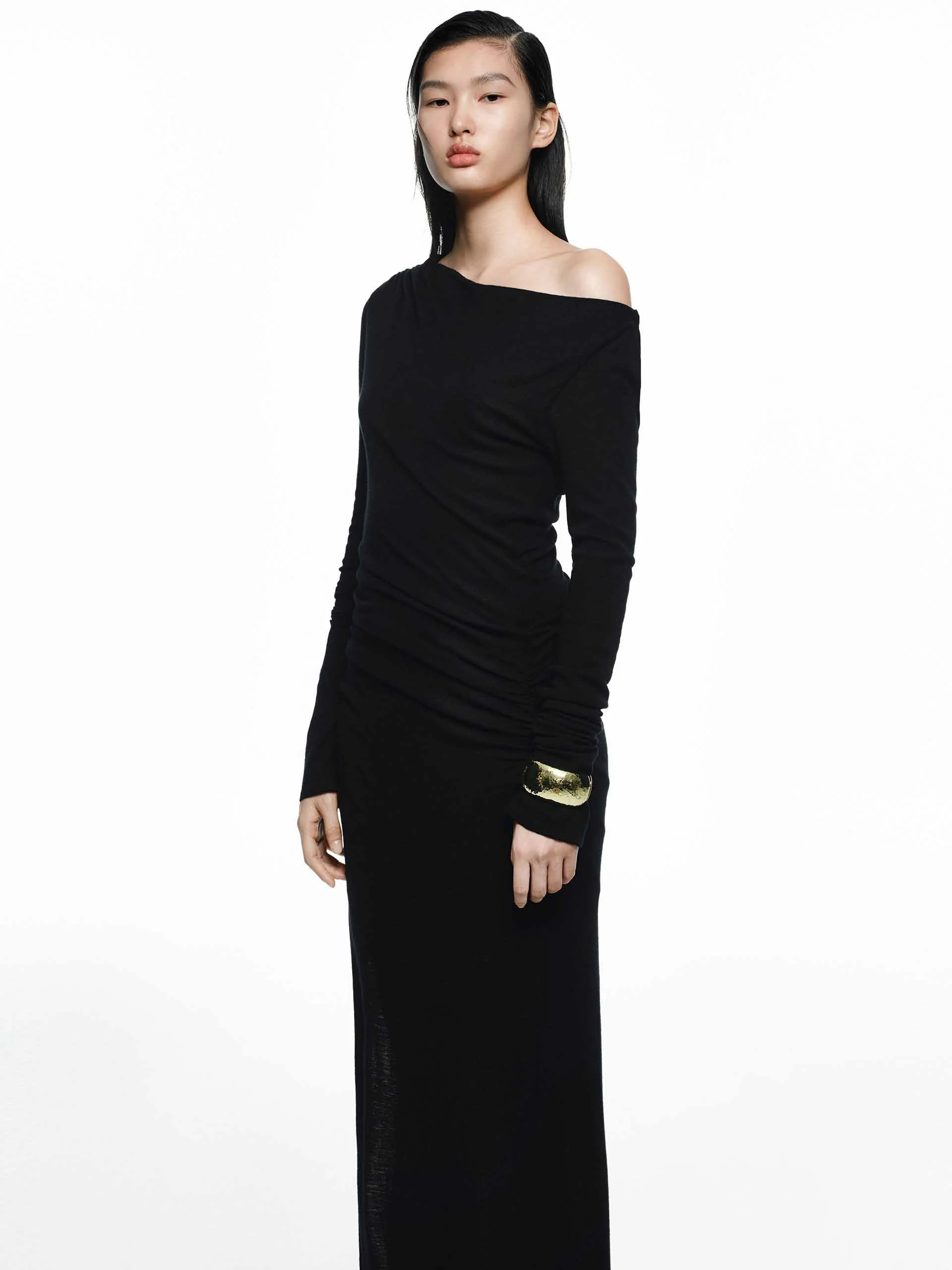 Side Slit Wool Dress - Image 6