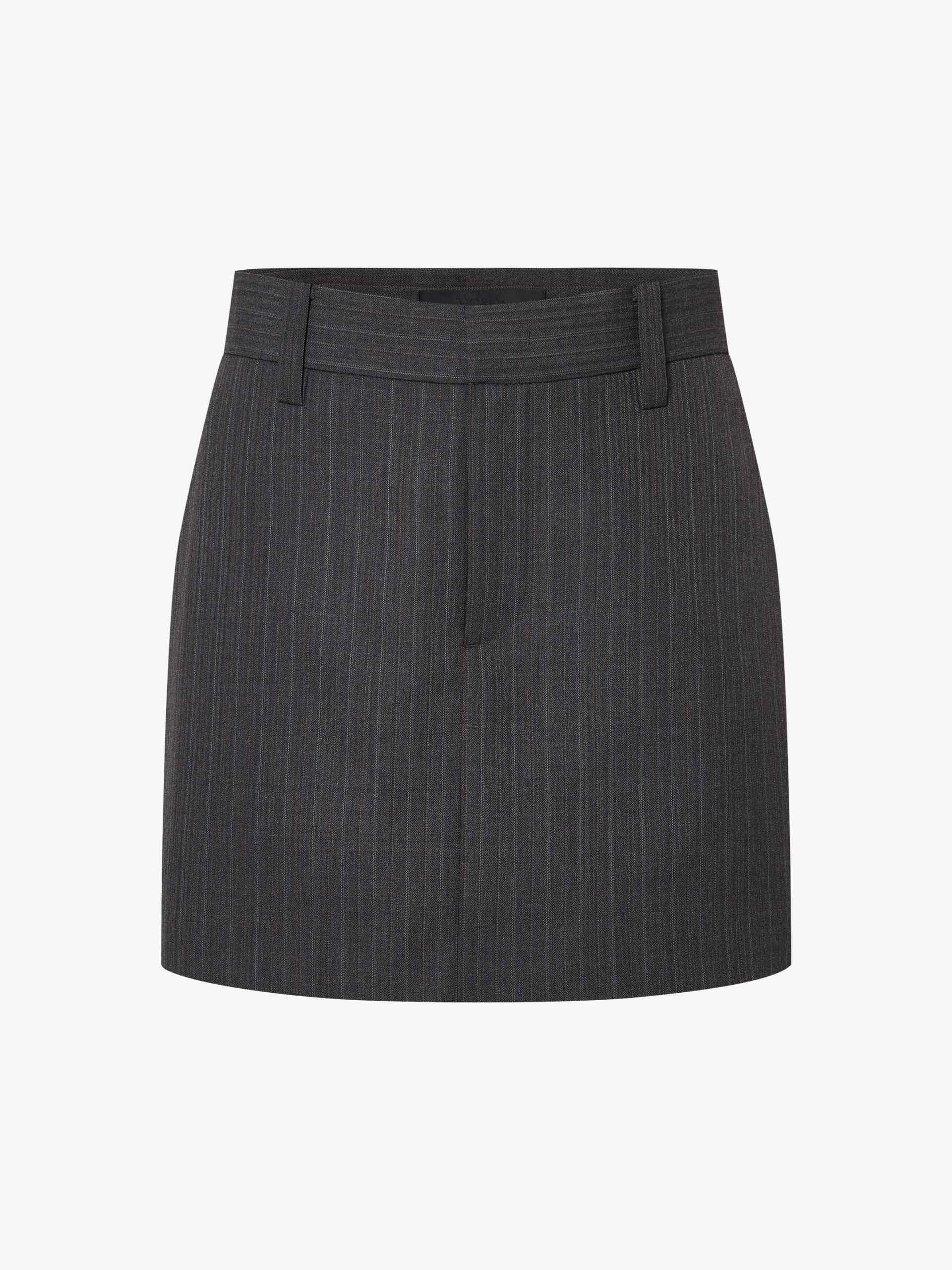 Side Zip Pinstripe Mini Skirt - Image 5