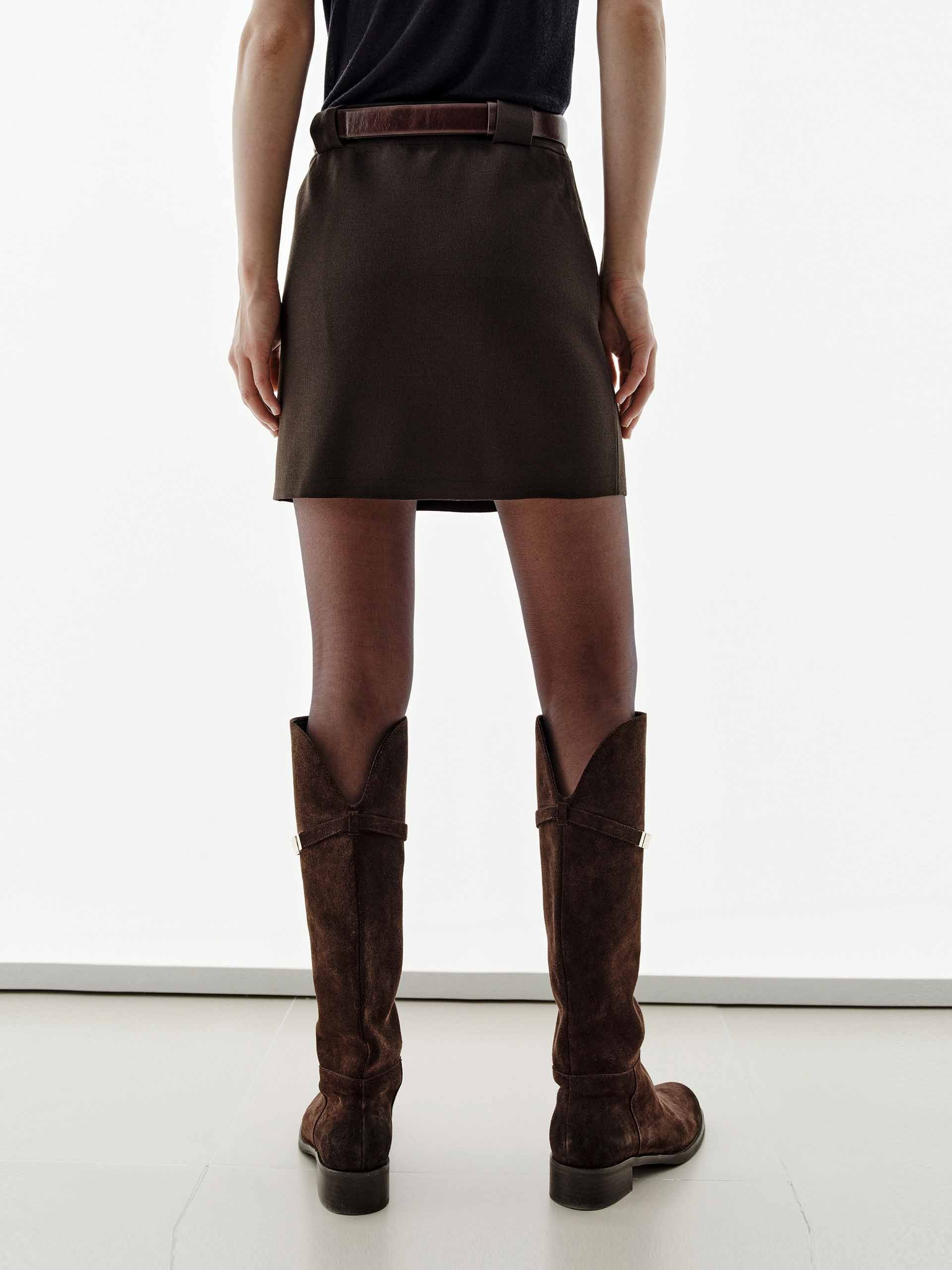 Side Zipper A-line Skirt - Image 6