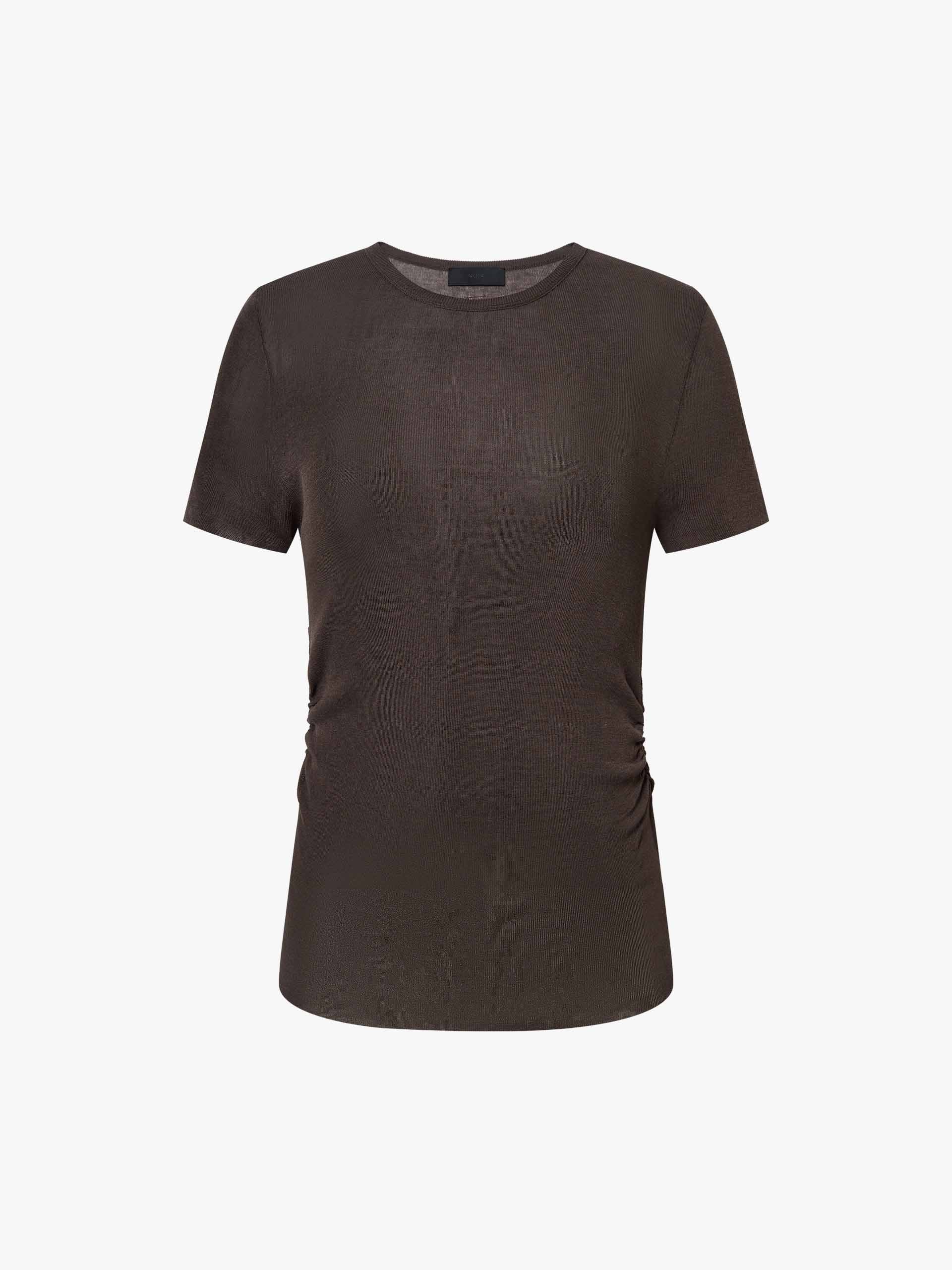 Sides Pleated Crewneck Top - Image 5