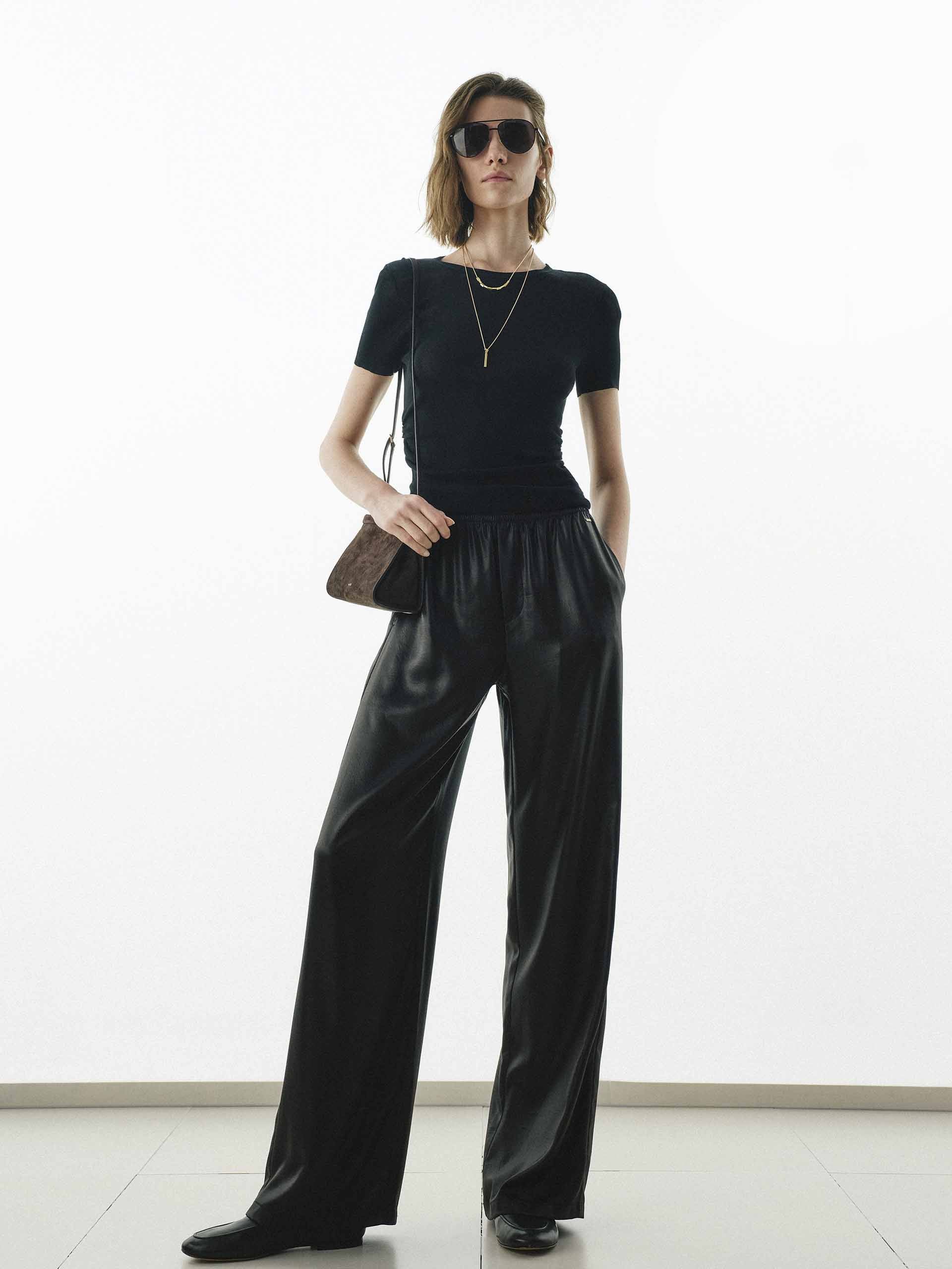 Sides Pleated Crewneck Top - Image 9