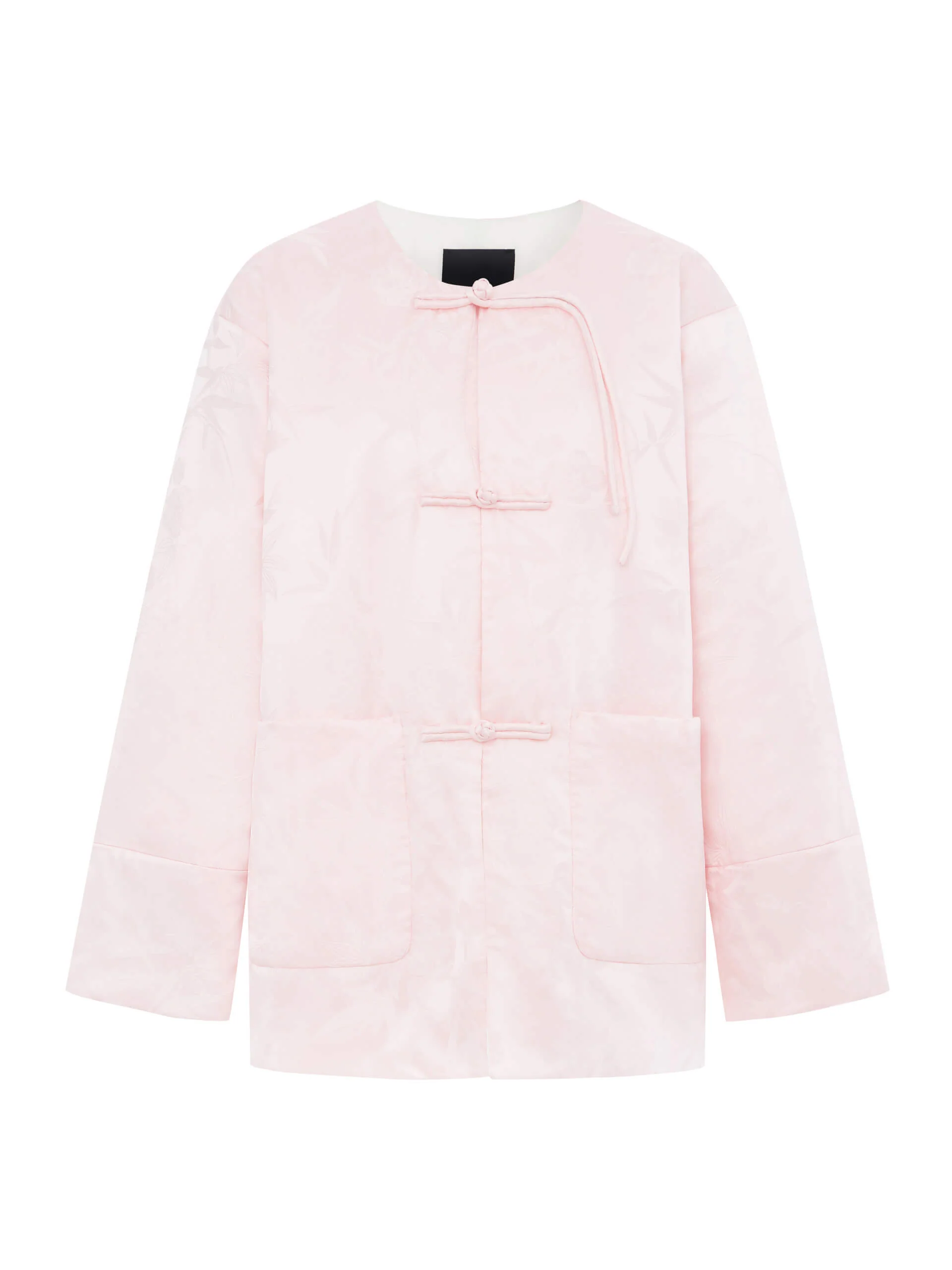 Silk Blend Collarless Coat - Image 5