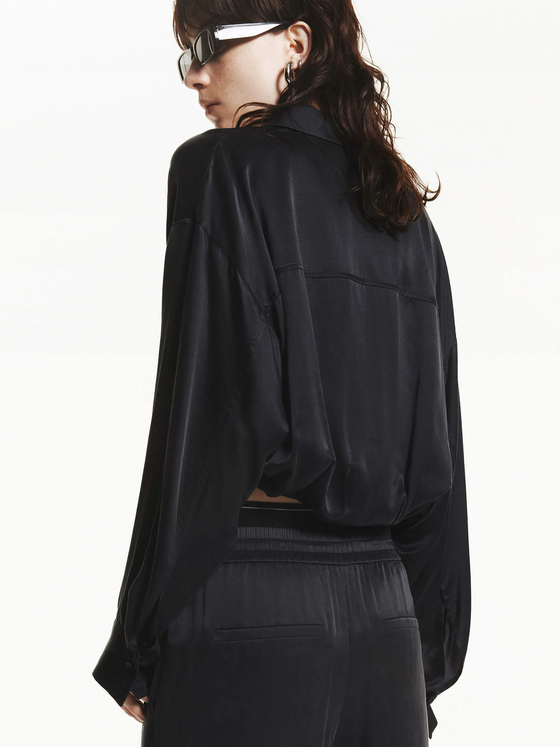 Silk Blend Cropped Shirt - Image 6
