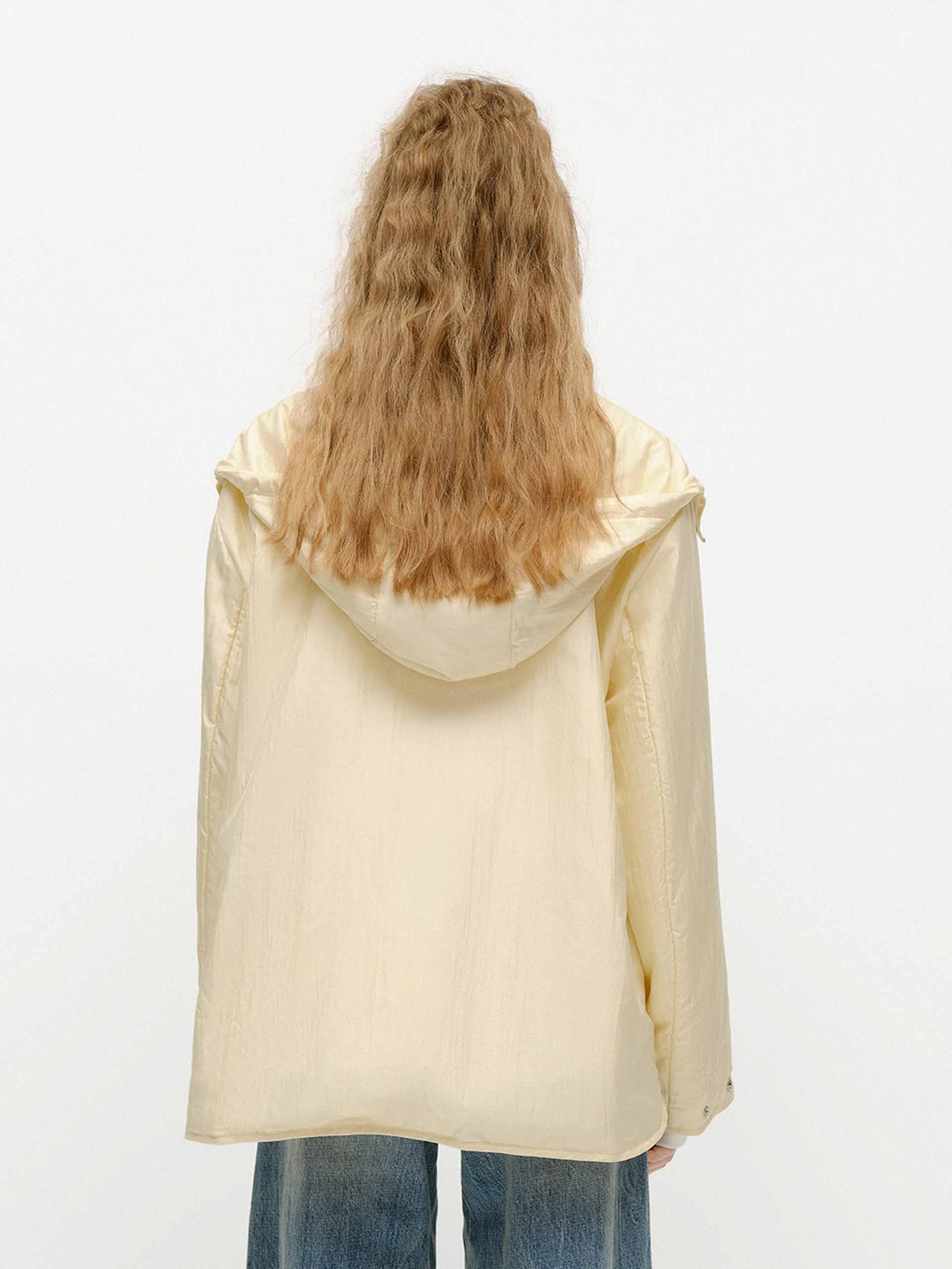 Silk Blend Hooded Coat - Image 3