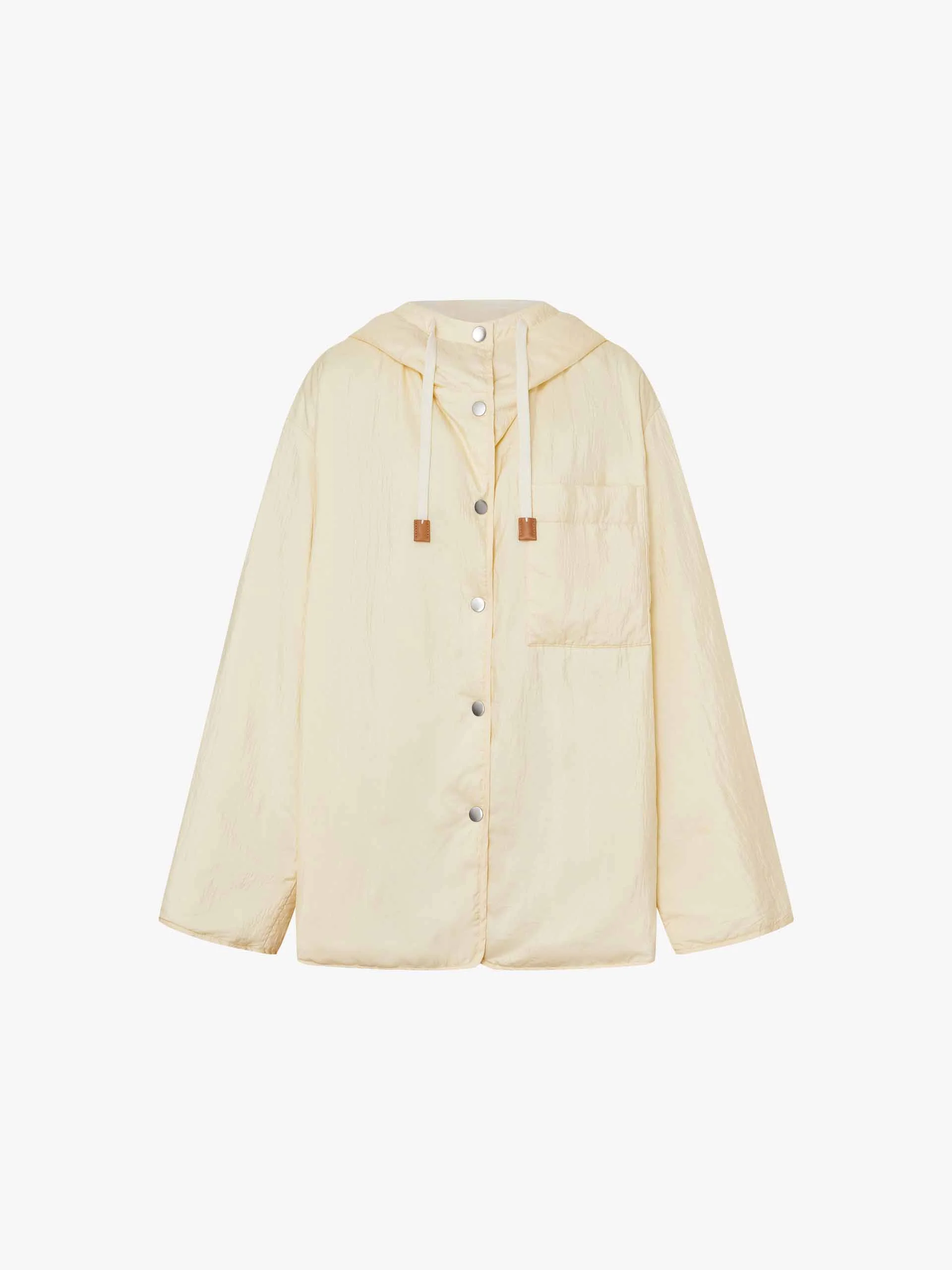 Silk Blend Hooded Coat - Image 5
