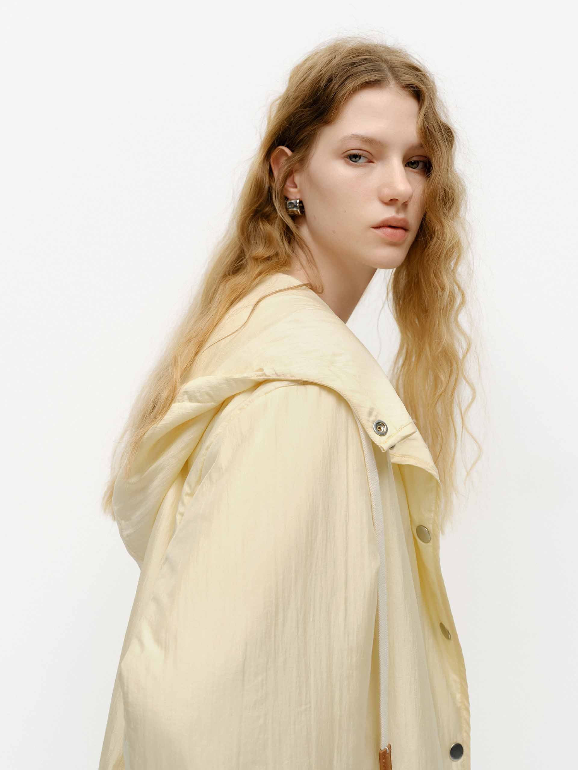 Silk Blend Hooded Coat - Image 7