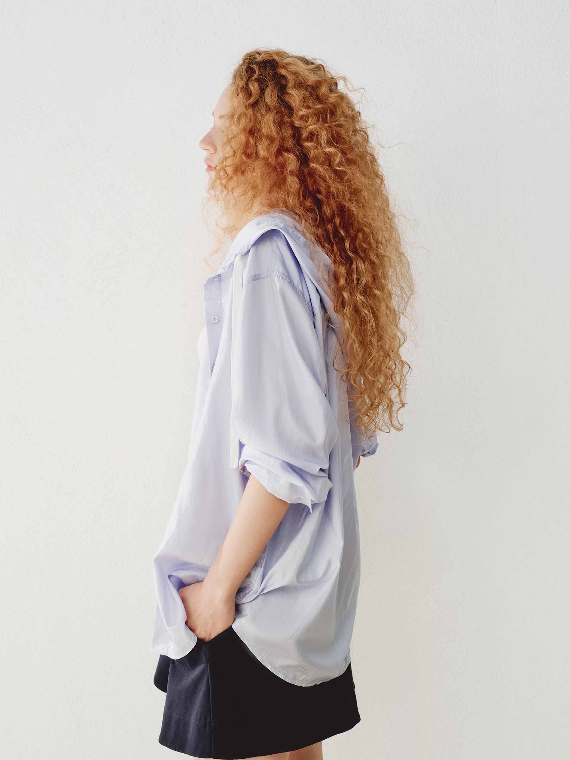 Silk Blend Hooded Shirt - Image 19