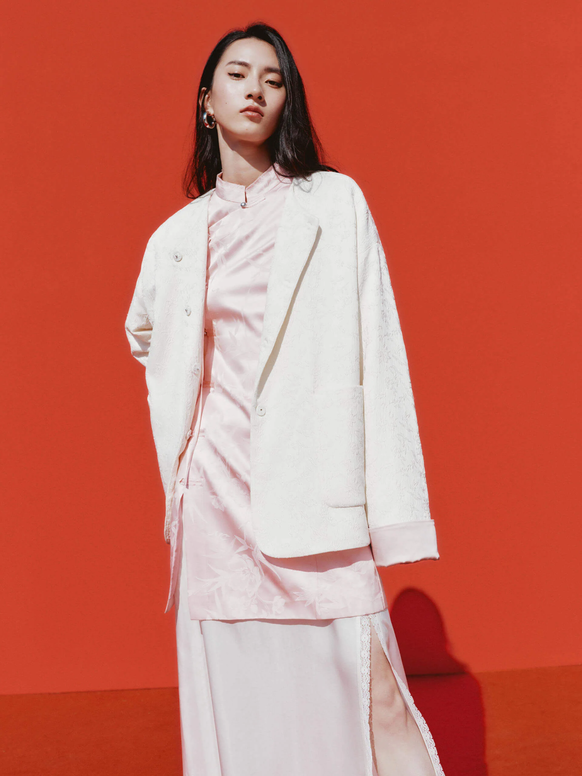 Silk Blend Jacquard Dress - Image 11