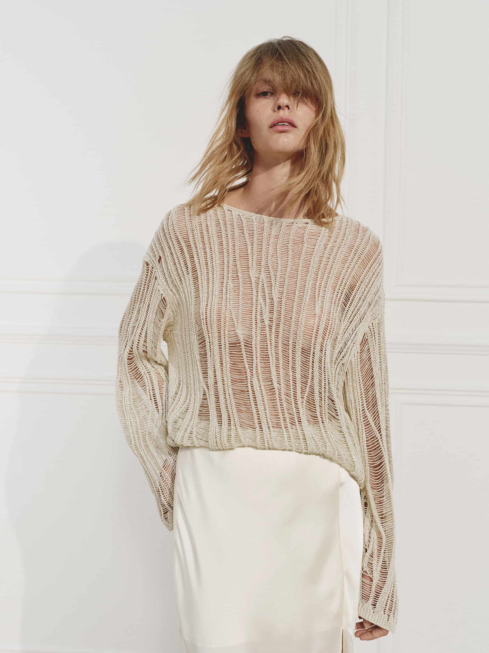 Silk Blend Lace Midi Skirt - Image 8