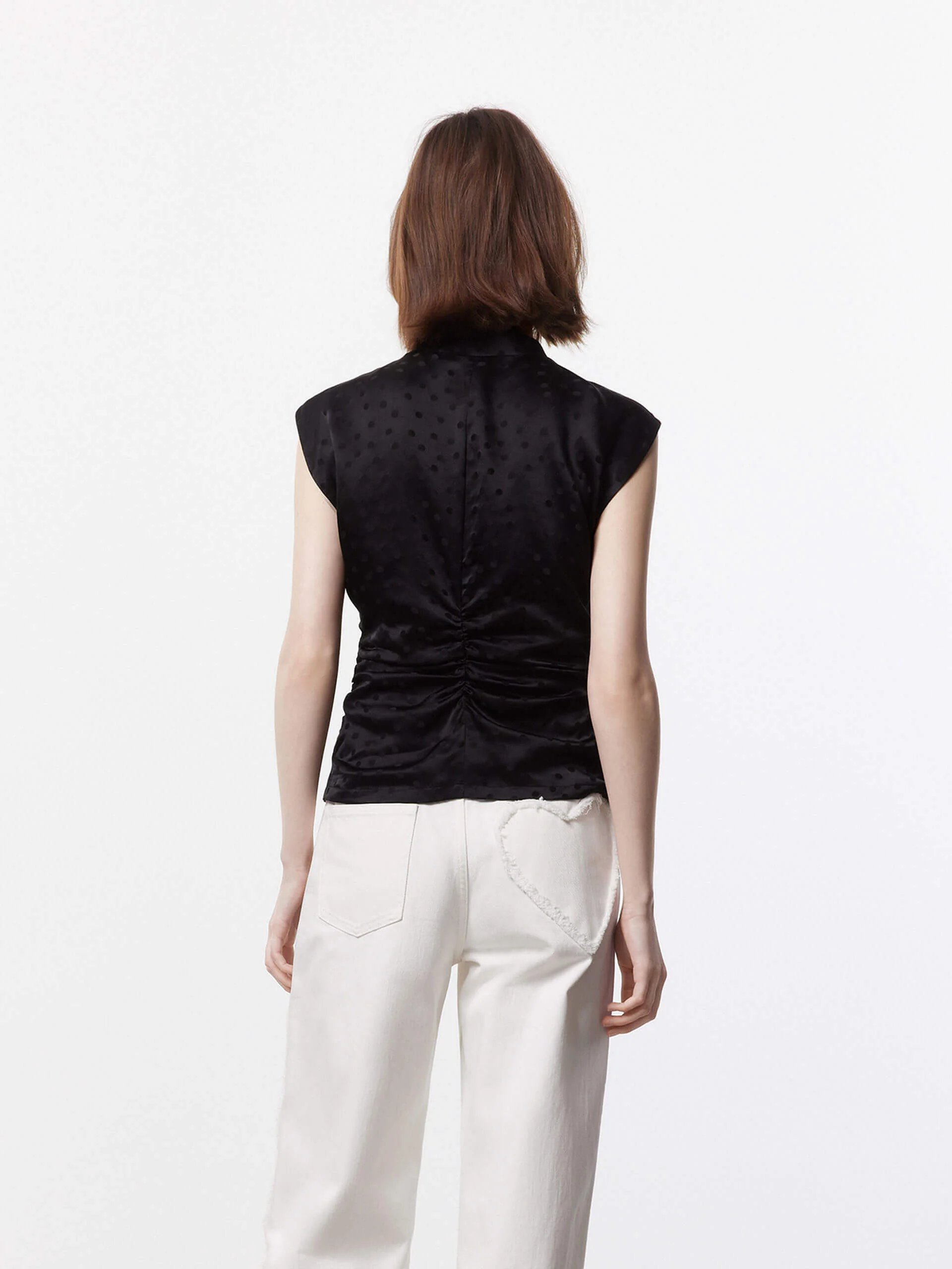 Silk Blend Pleated Top - Image 7