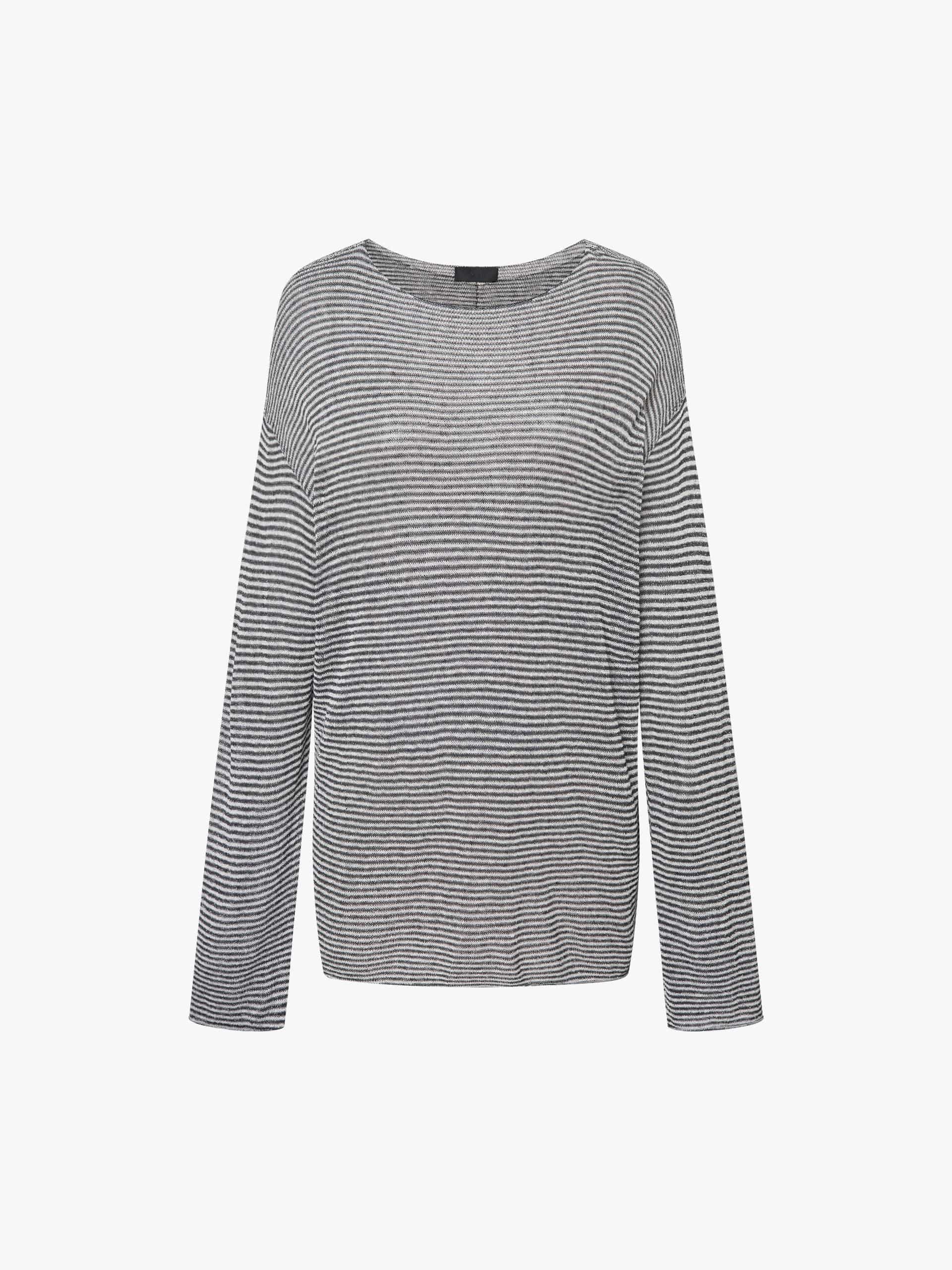 Silk Blend Striped Knit Top - Image 5