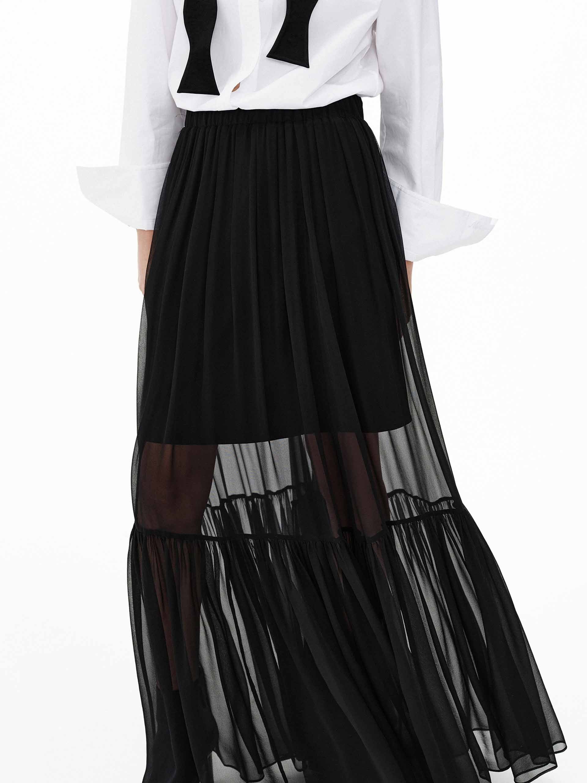 Silk Chiffon Maxi Skirt - Image 8