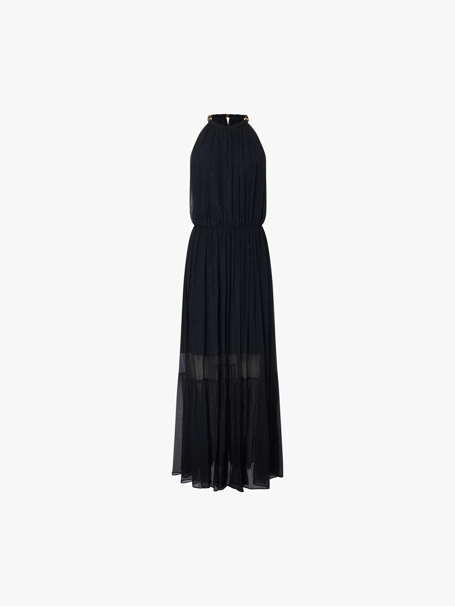 Silk Halterneck Maxi Dress - Image 5