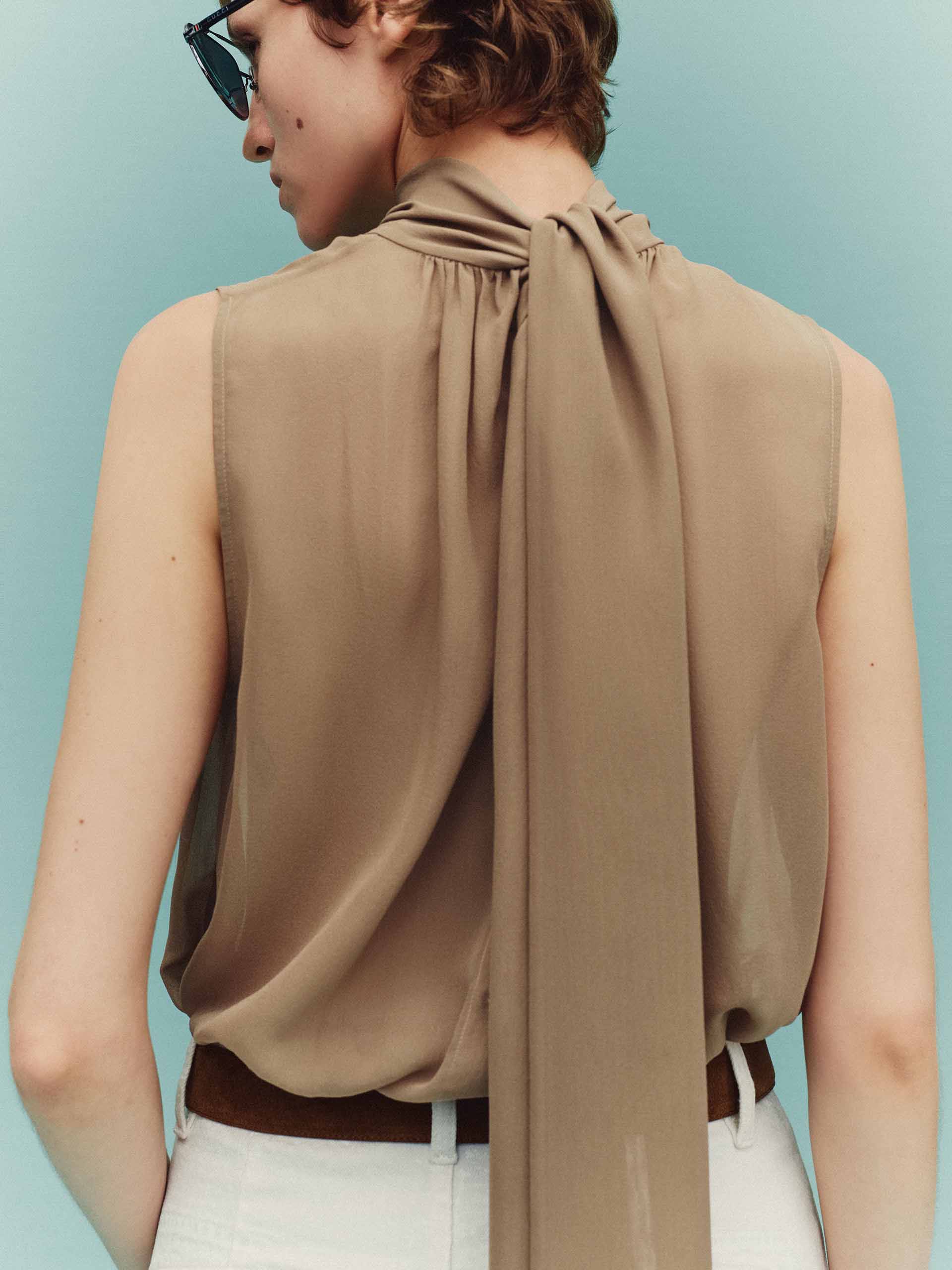 Silk Turtleneck Blouse - Image 3