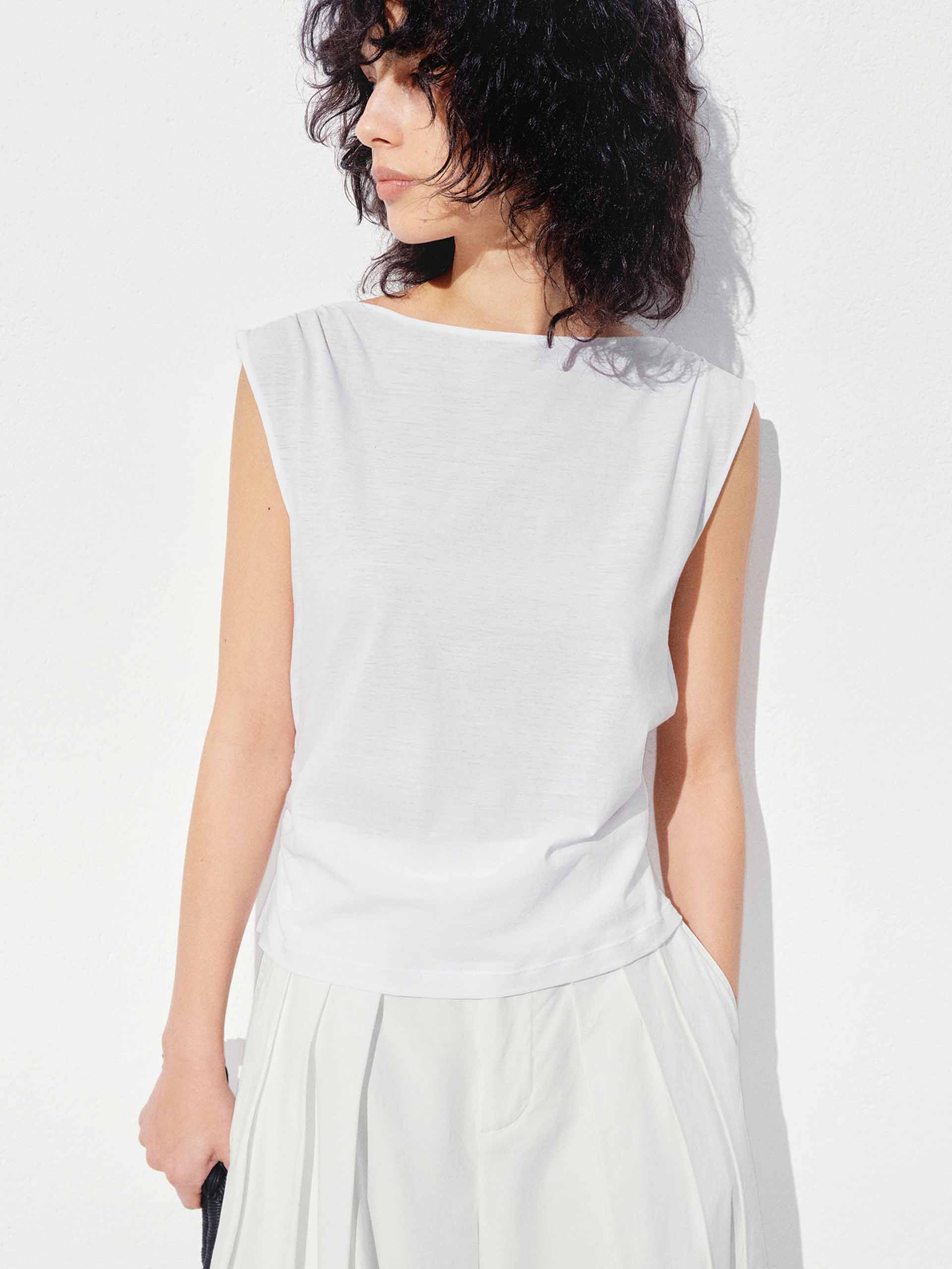 Sleeveless Cotton Blouse