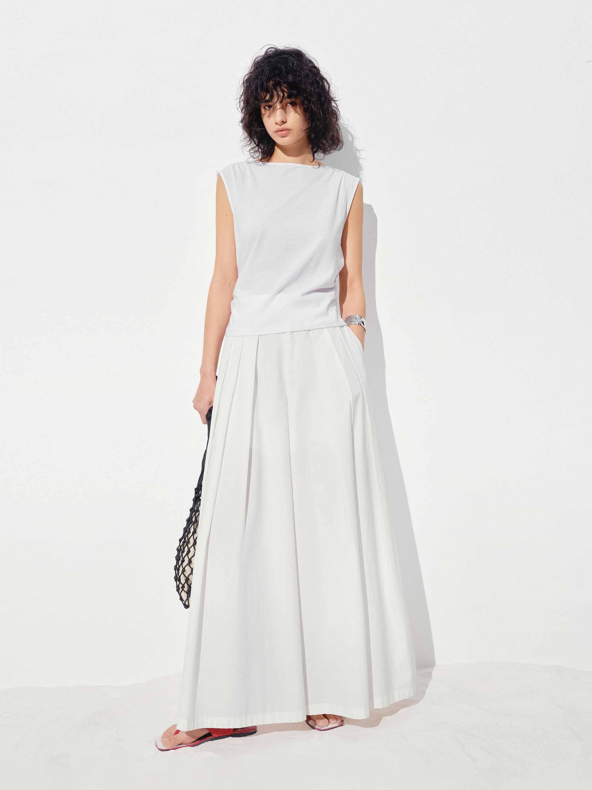 Sleeveless Cotton Blouse - Image 2