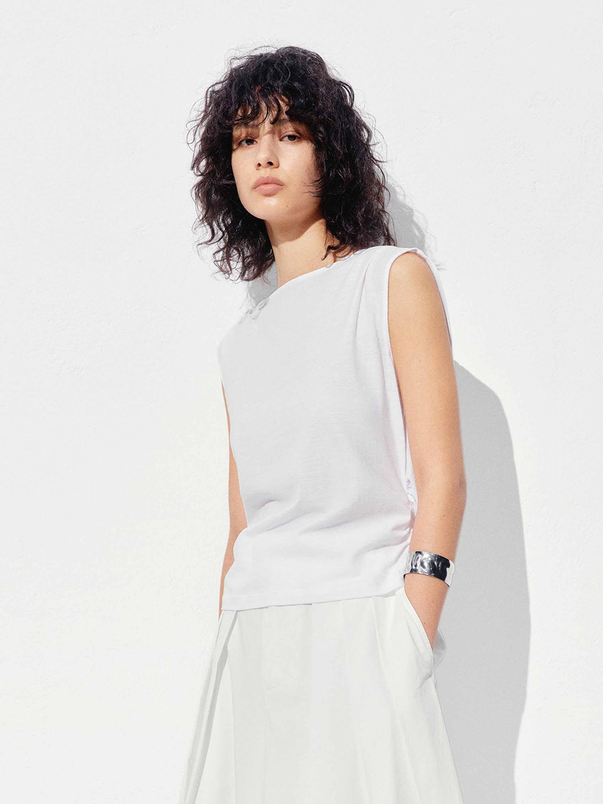 Sleeveless Cotton Blouse - Image 6