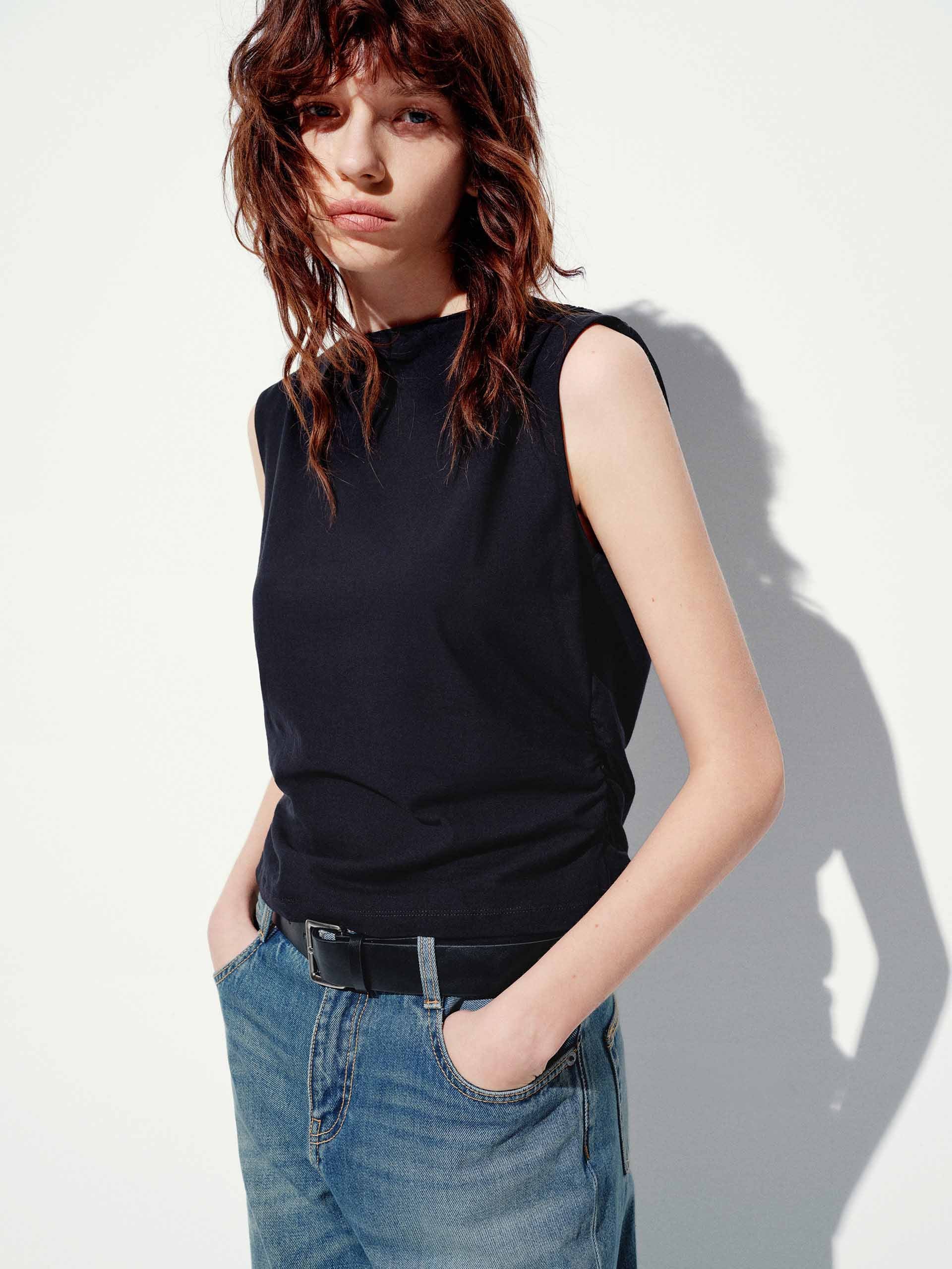 Sleeveless Cotton Blouse - Image 9