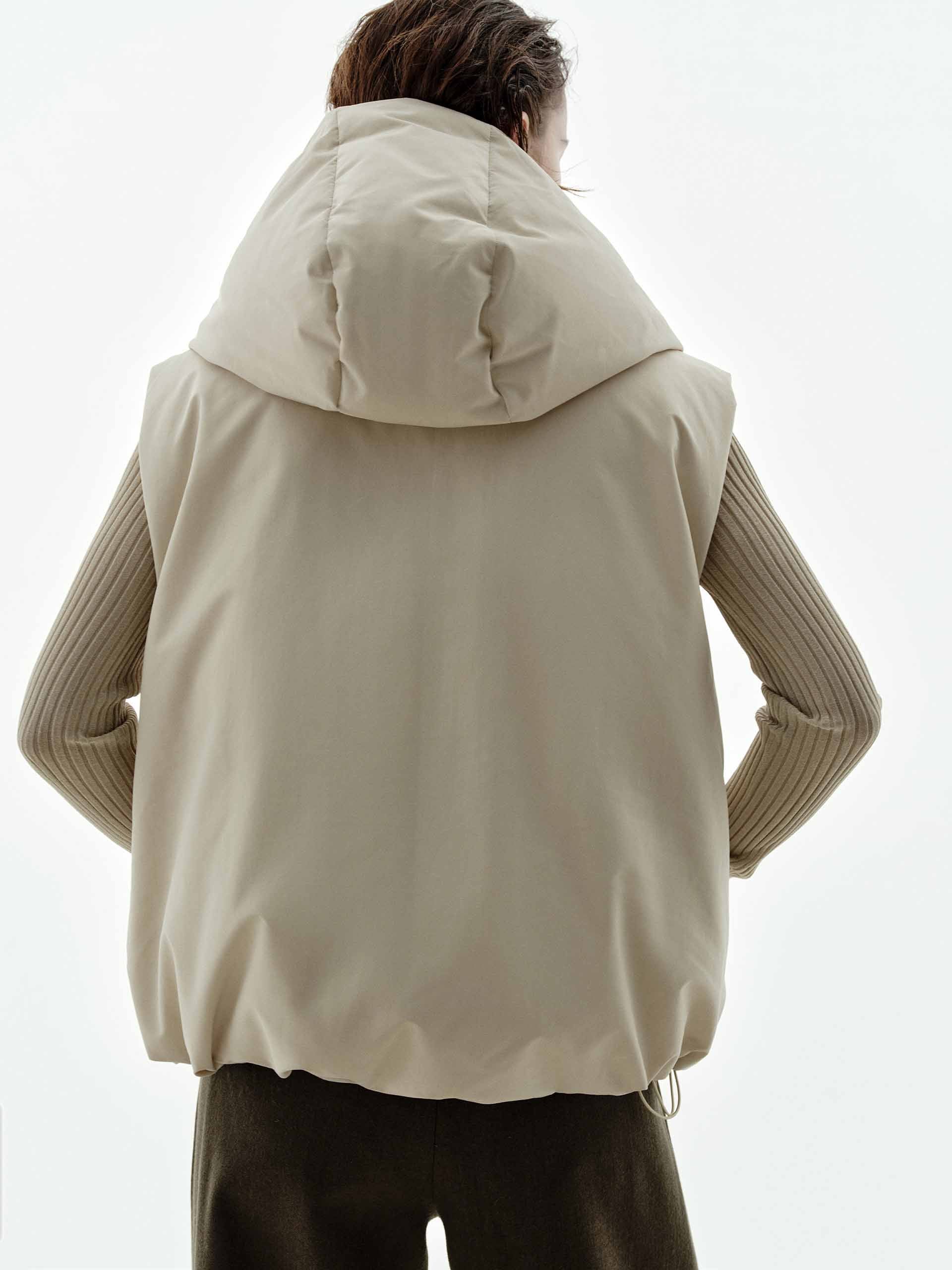 Sleeveless Hooded Down Jacket - Image 6