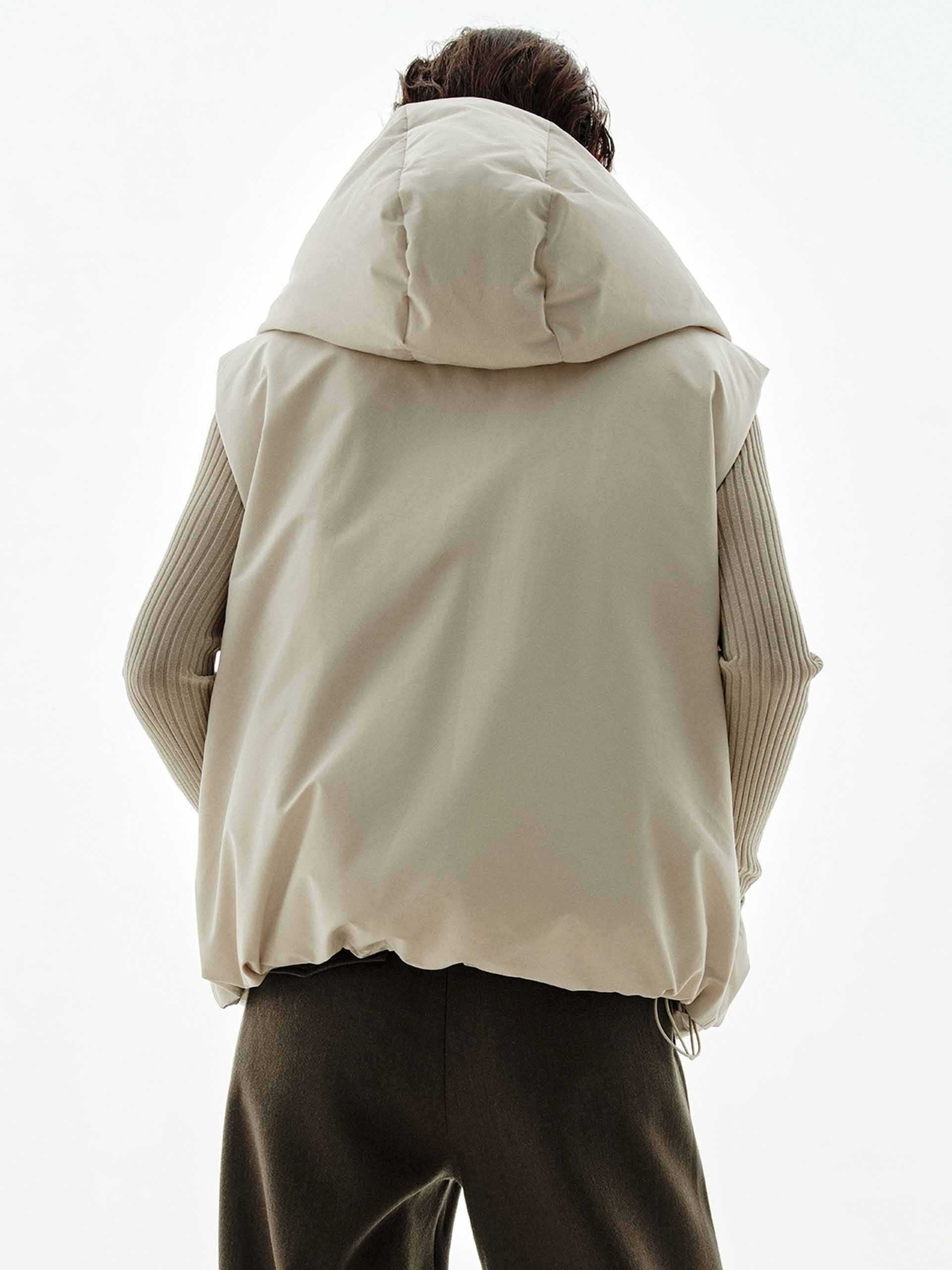 Sleeveless Hooded Down Jacket - Image 8