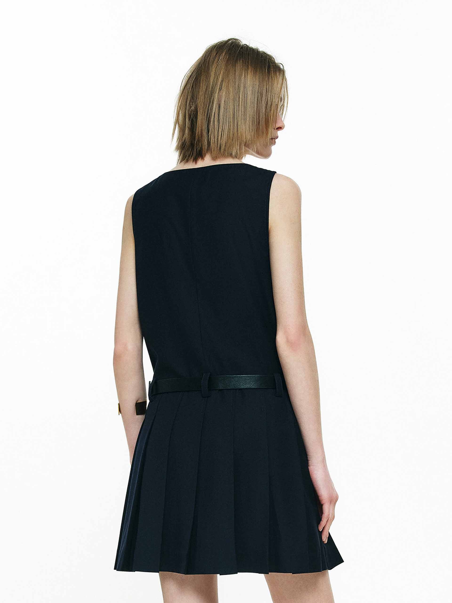 Sleeveless Mini Pleated Dress - Image 6
