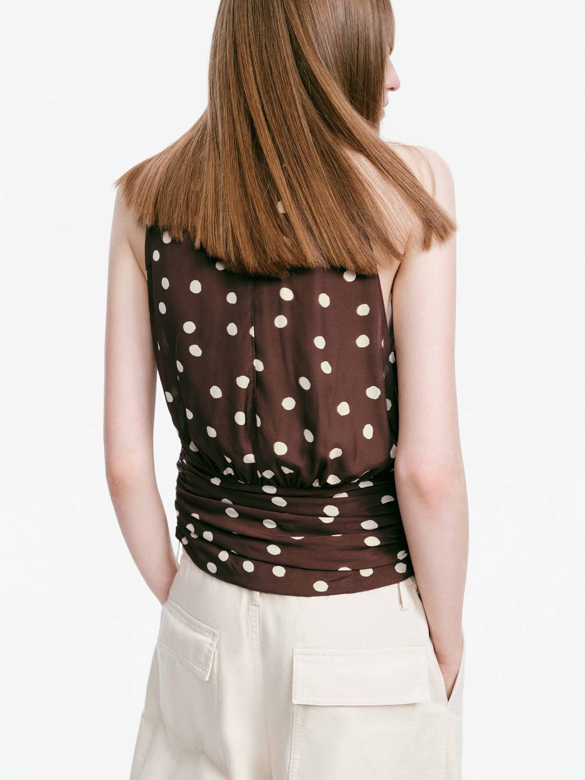 Sleeveless Polka-Dot Top - Image 3
