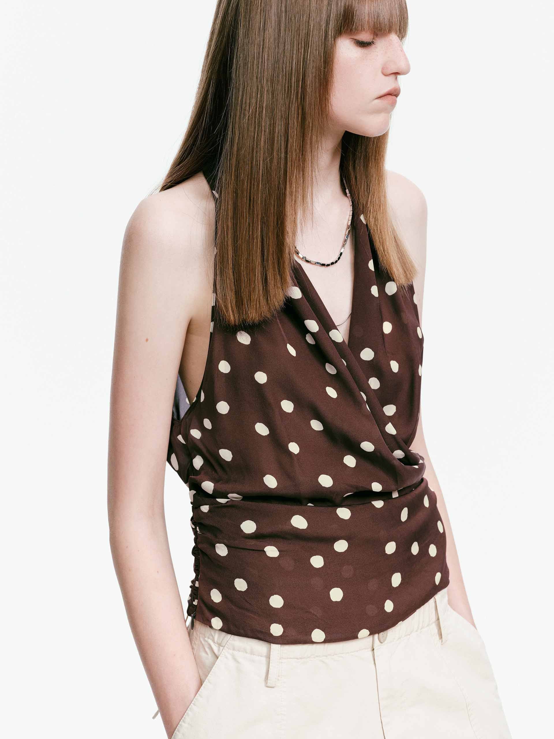 Sleeveless Polka-Dot Top - Image 6