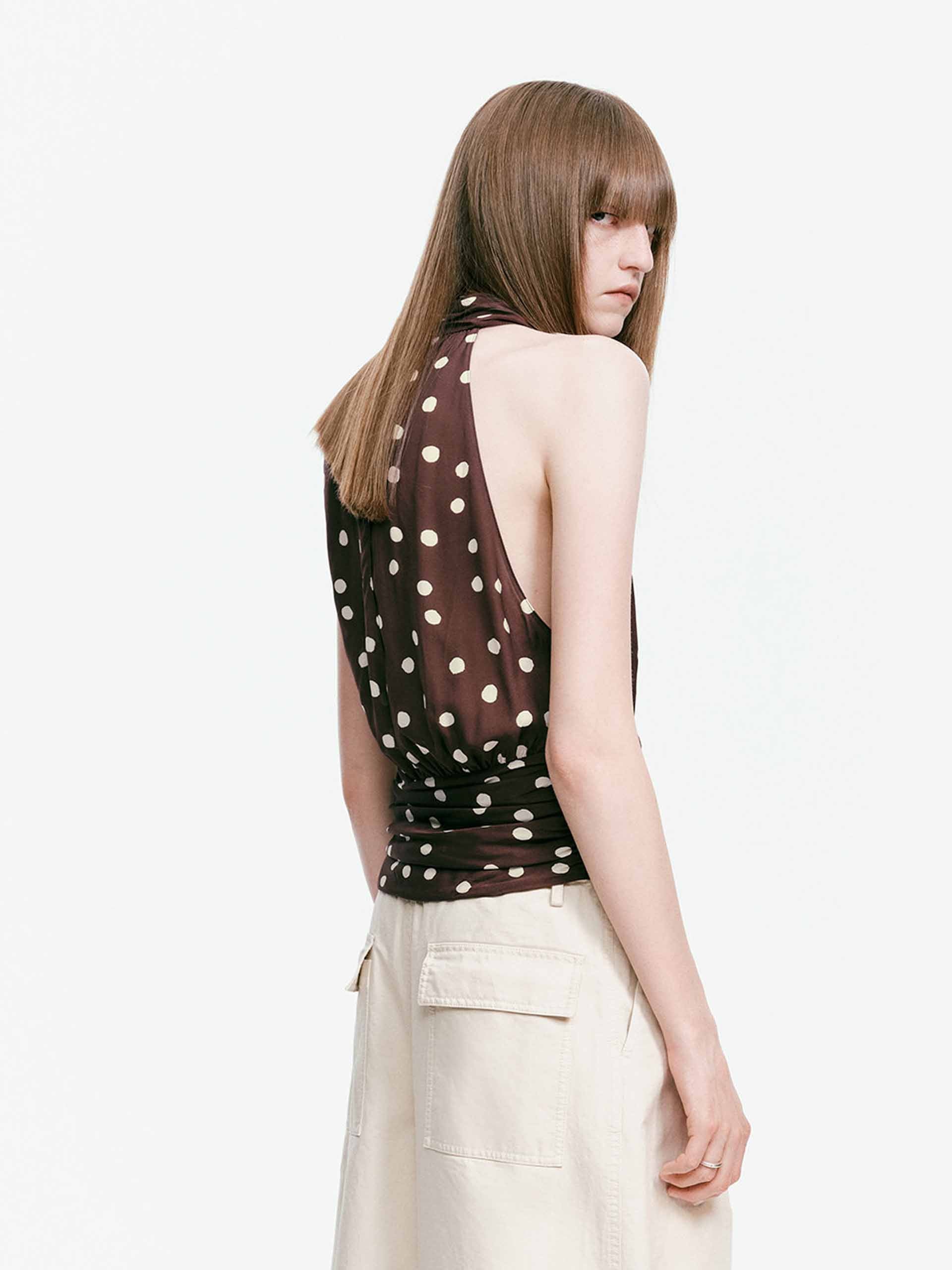 Sleeveless Polka-Dot Top - Image 8