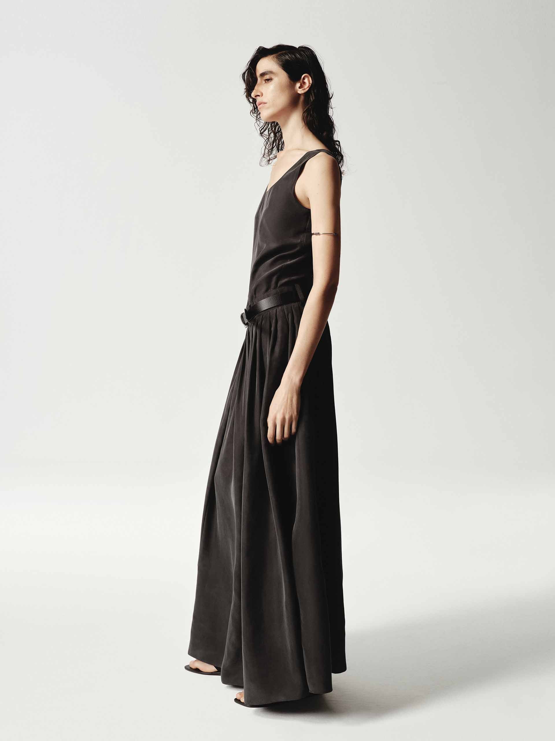 Sleeveless Silk Tank Dress - Image 2
