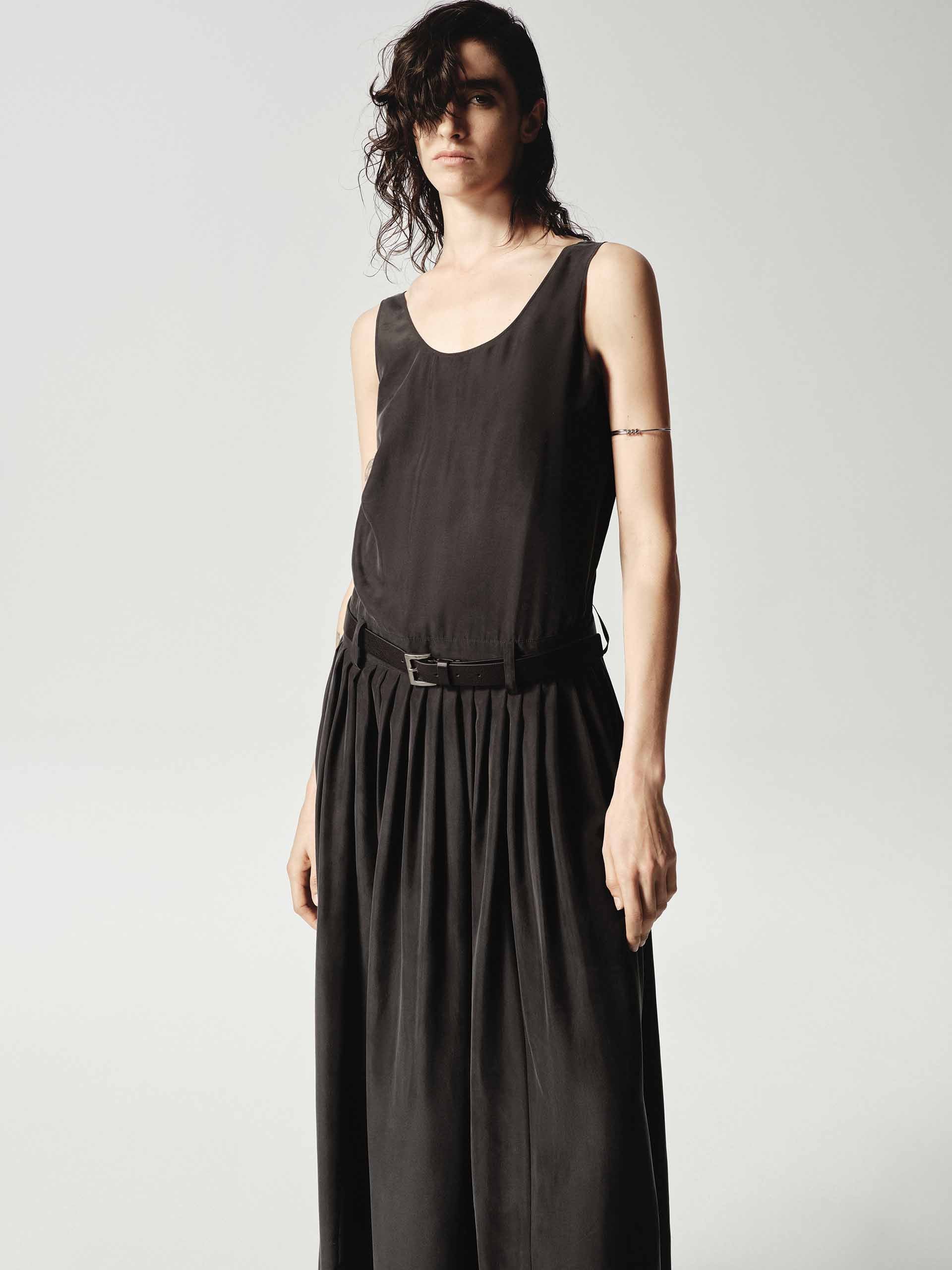 Sleeveless Silk Tank Dress - Image 6
