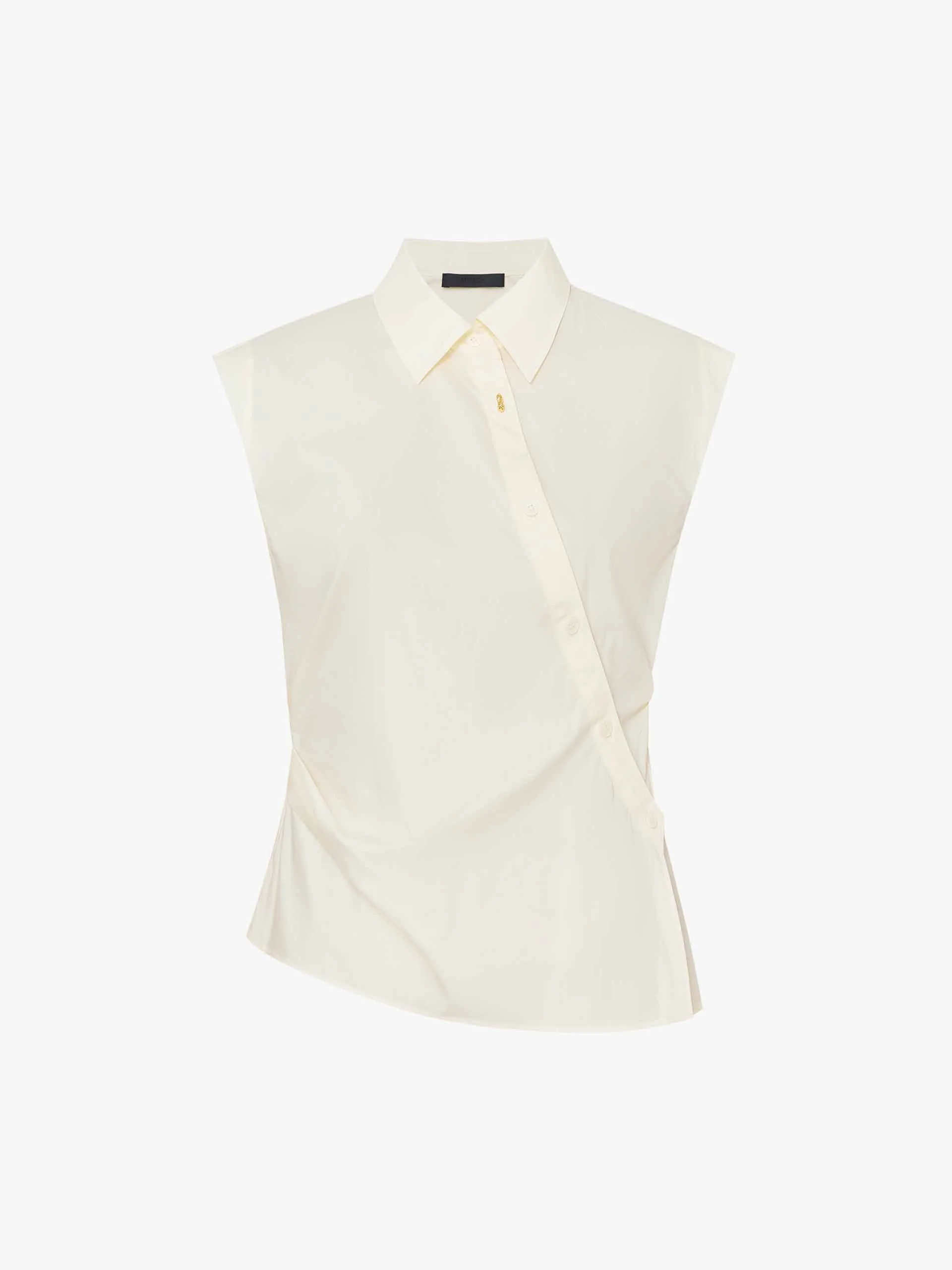 Sleeveless Slanted Placket Blouse - Image 12