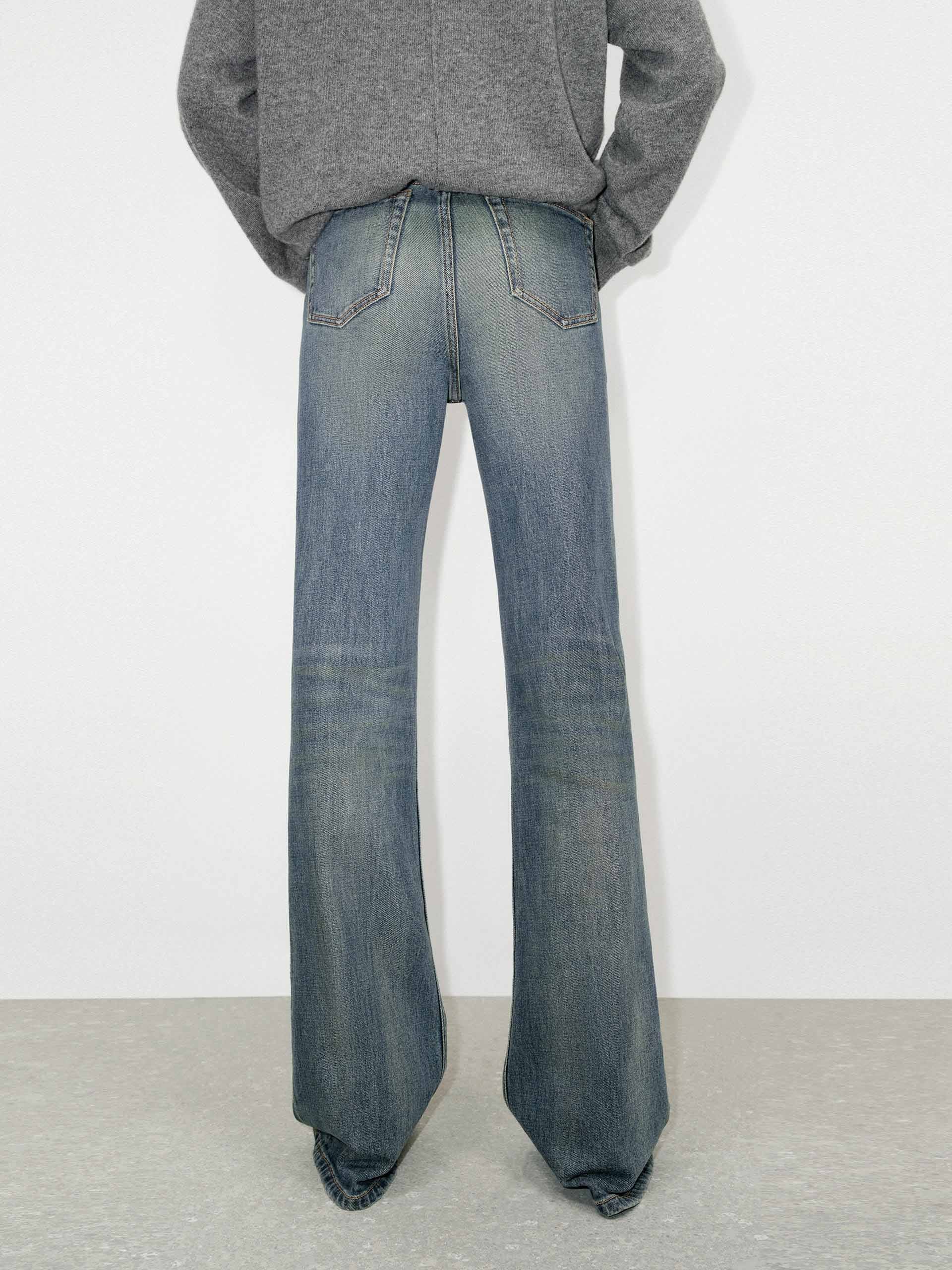 Slightly Flared Cotton Jeans - Image 3