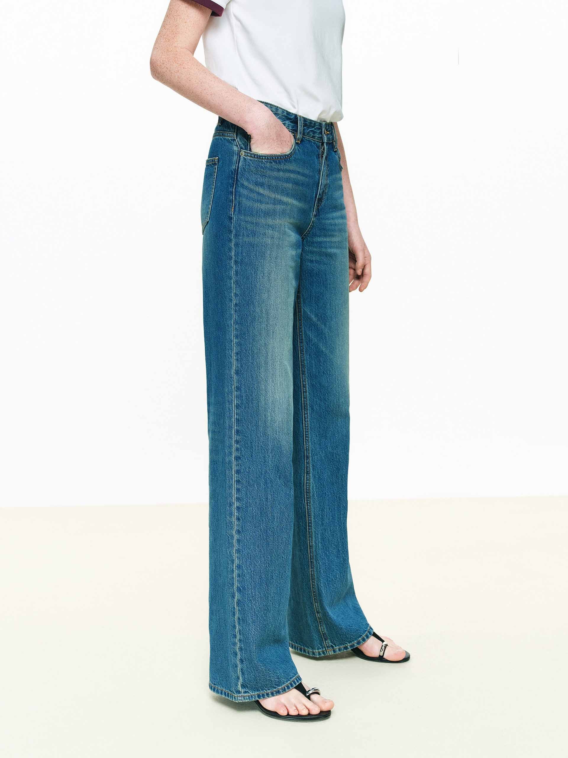 Slightly Flared Cotton Jeans - Image 3