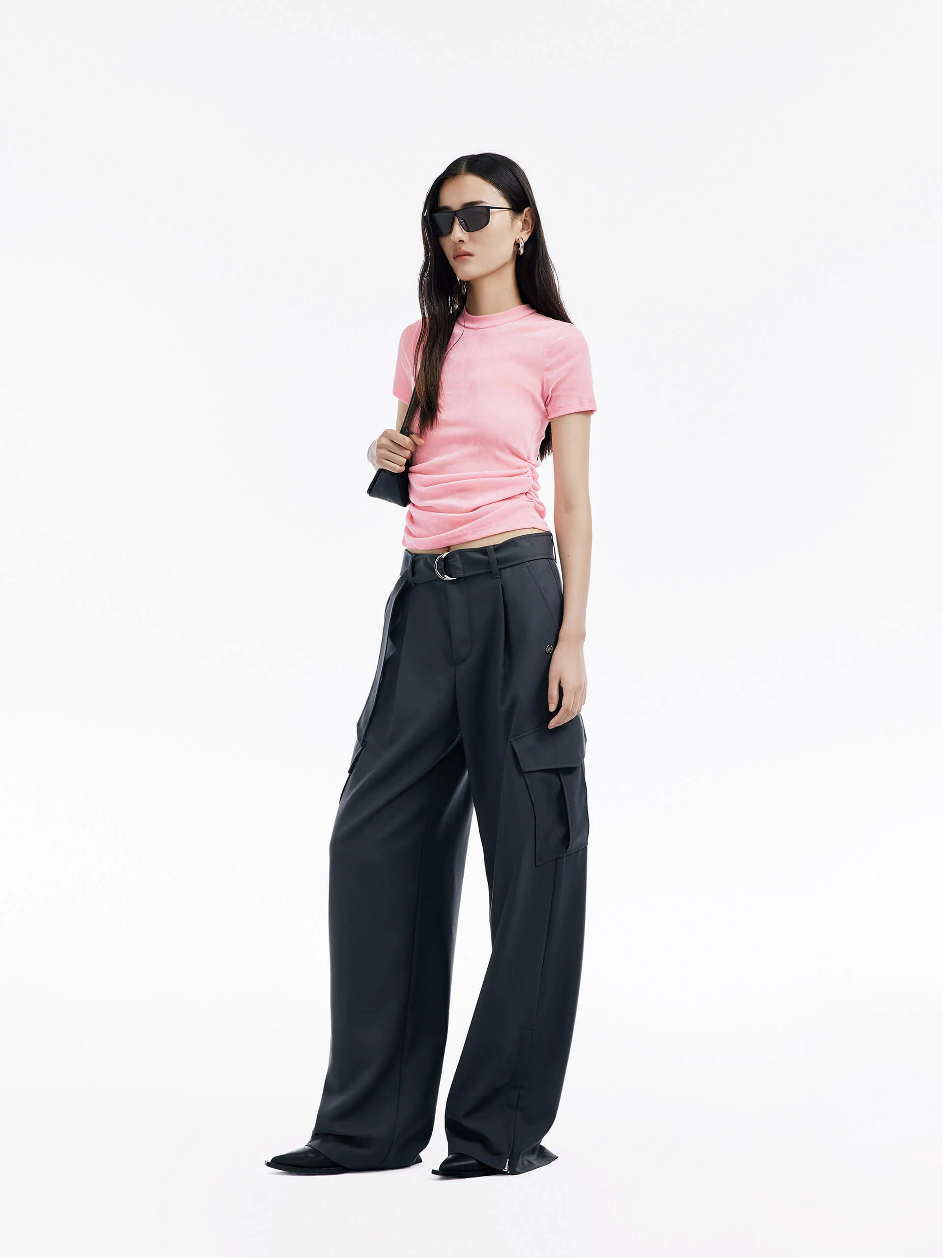 Slim Fit Pleated T-shirt - Image 13