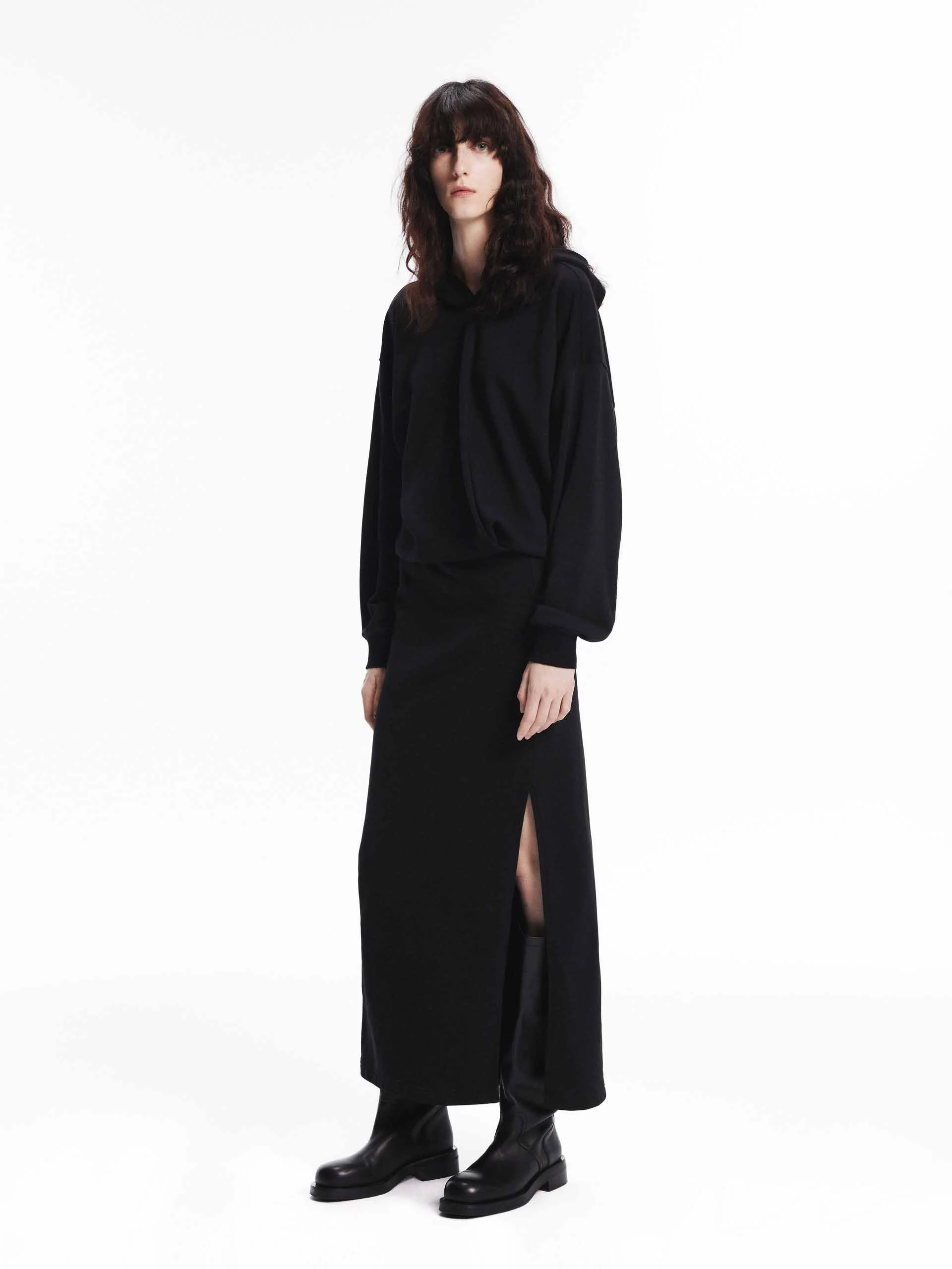 Slit Detail Hooded Dress - Image 10
