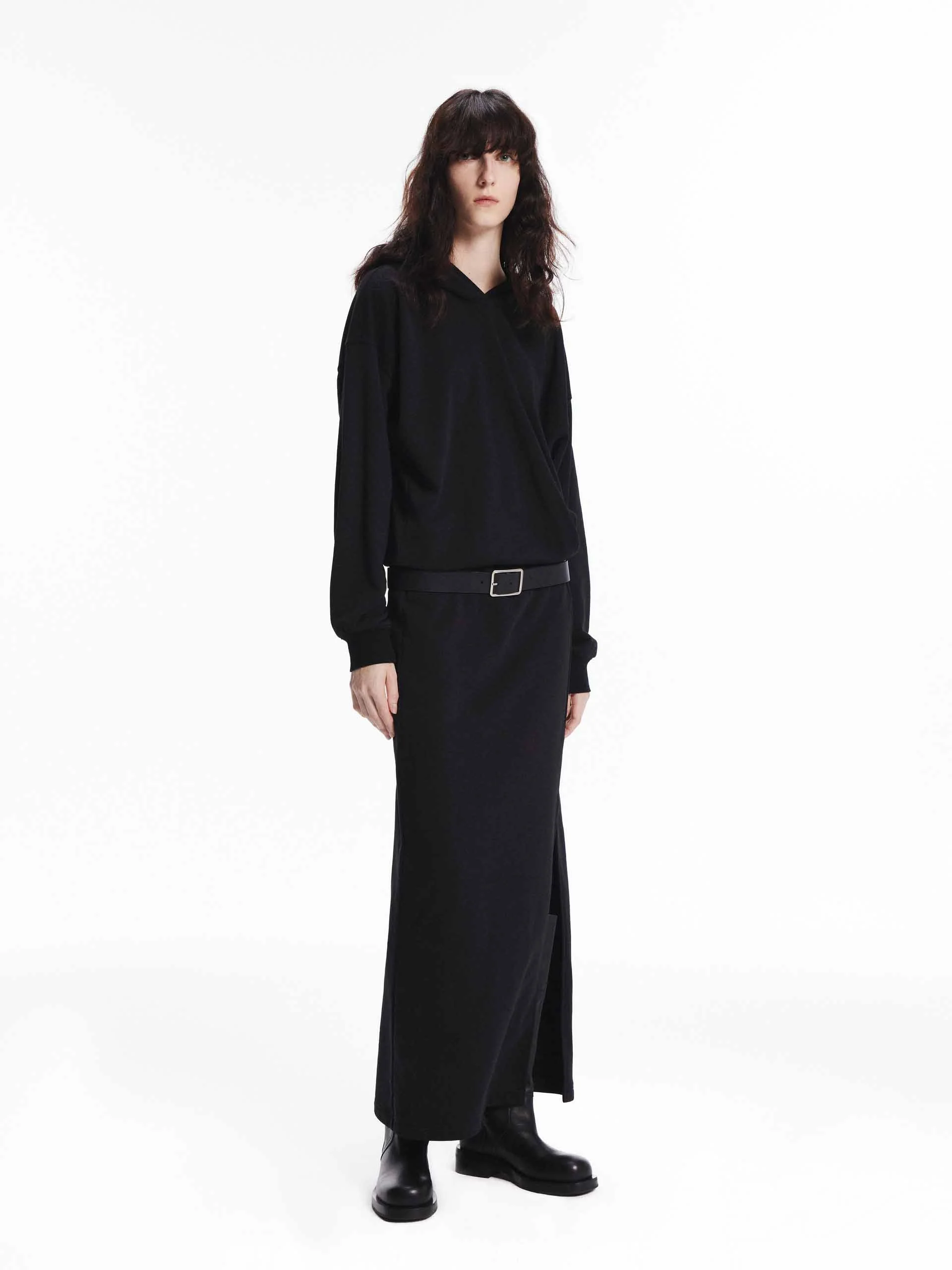Slit Detail Hooded Dress - Image 14