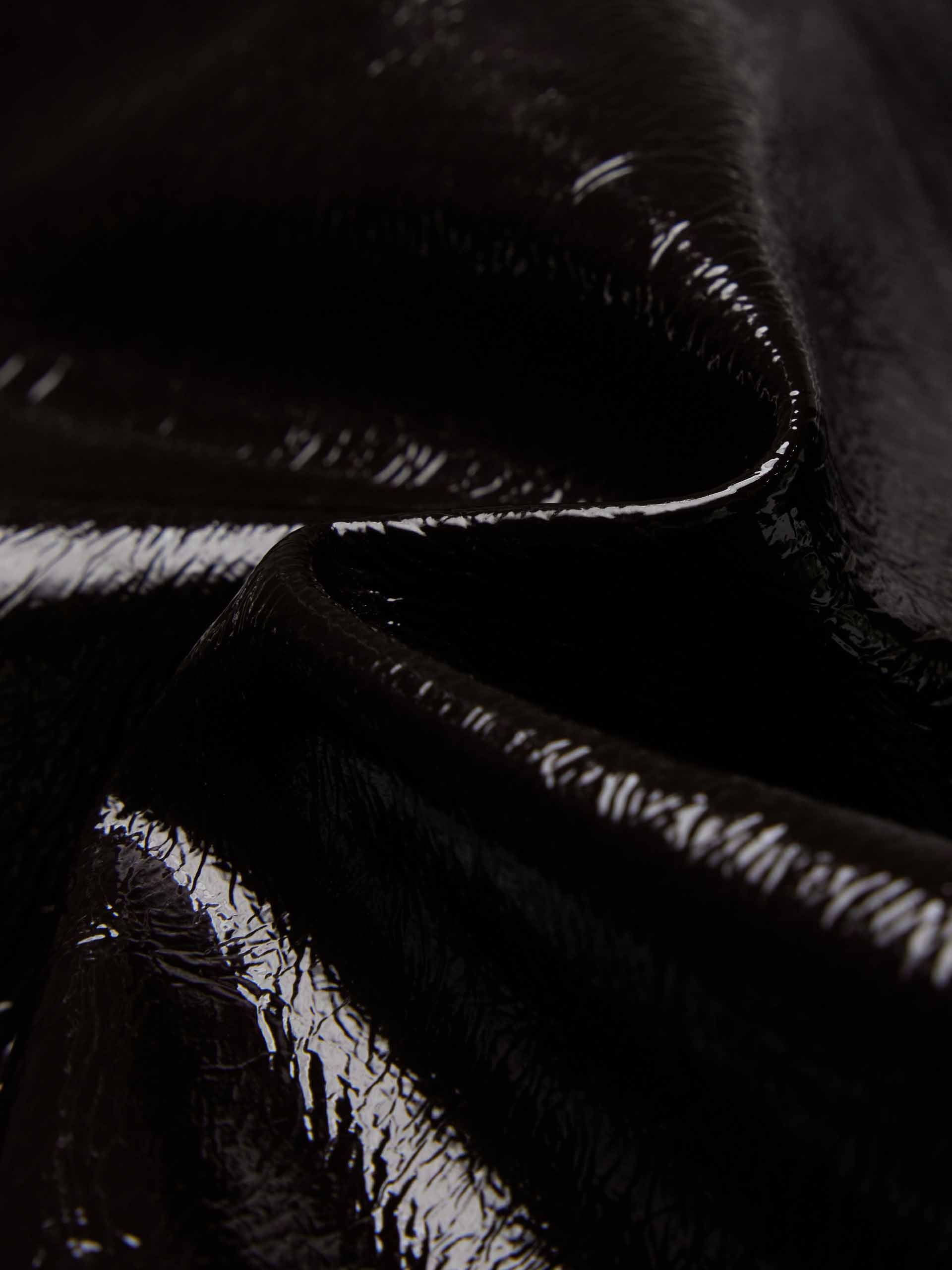 Slit Detail Leather Skirt - Image 12