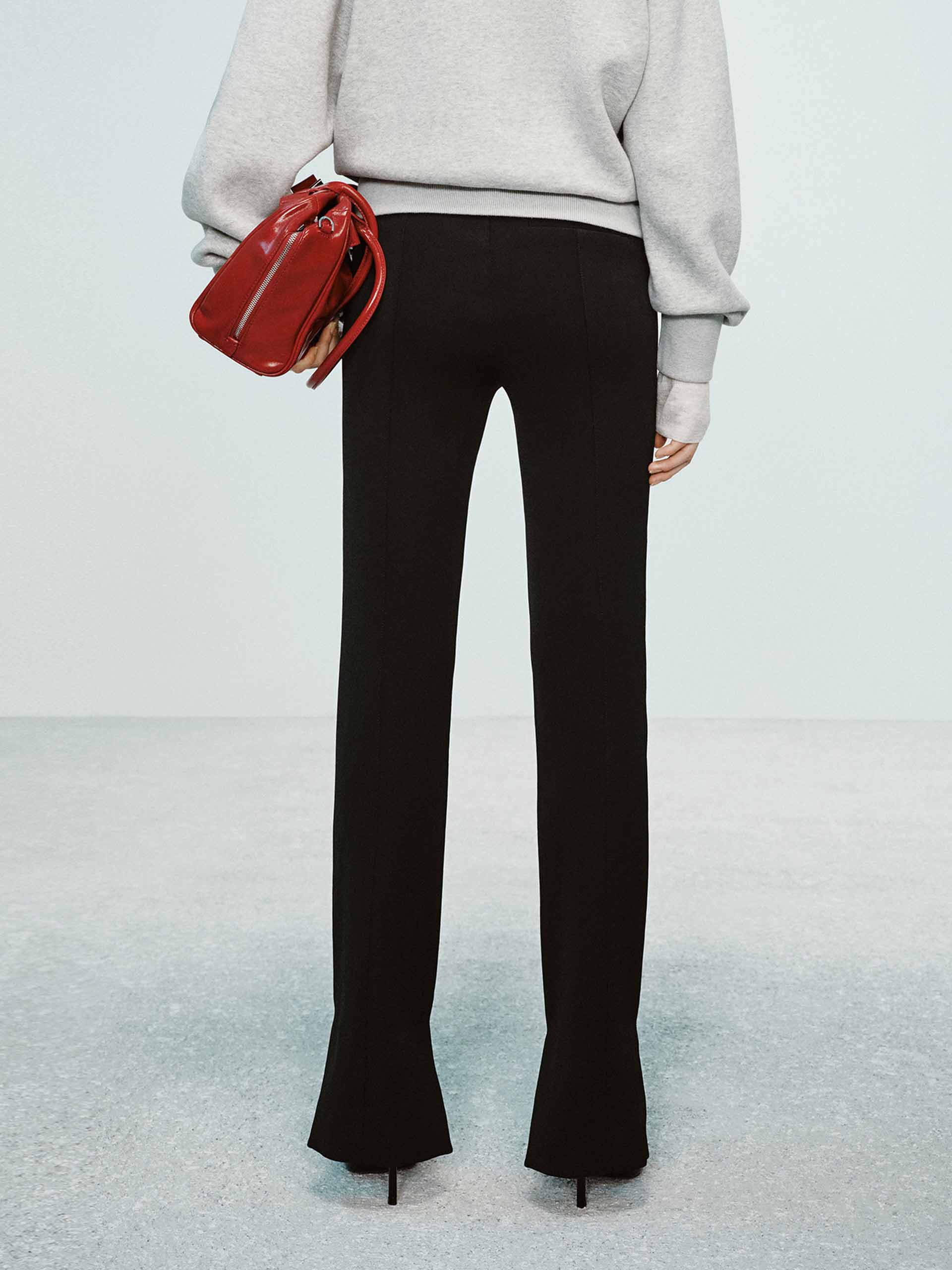 Slit Hem Straight Pants - Image 3