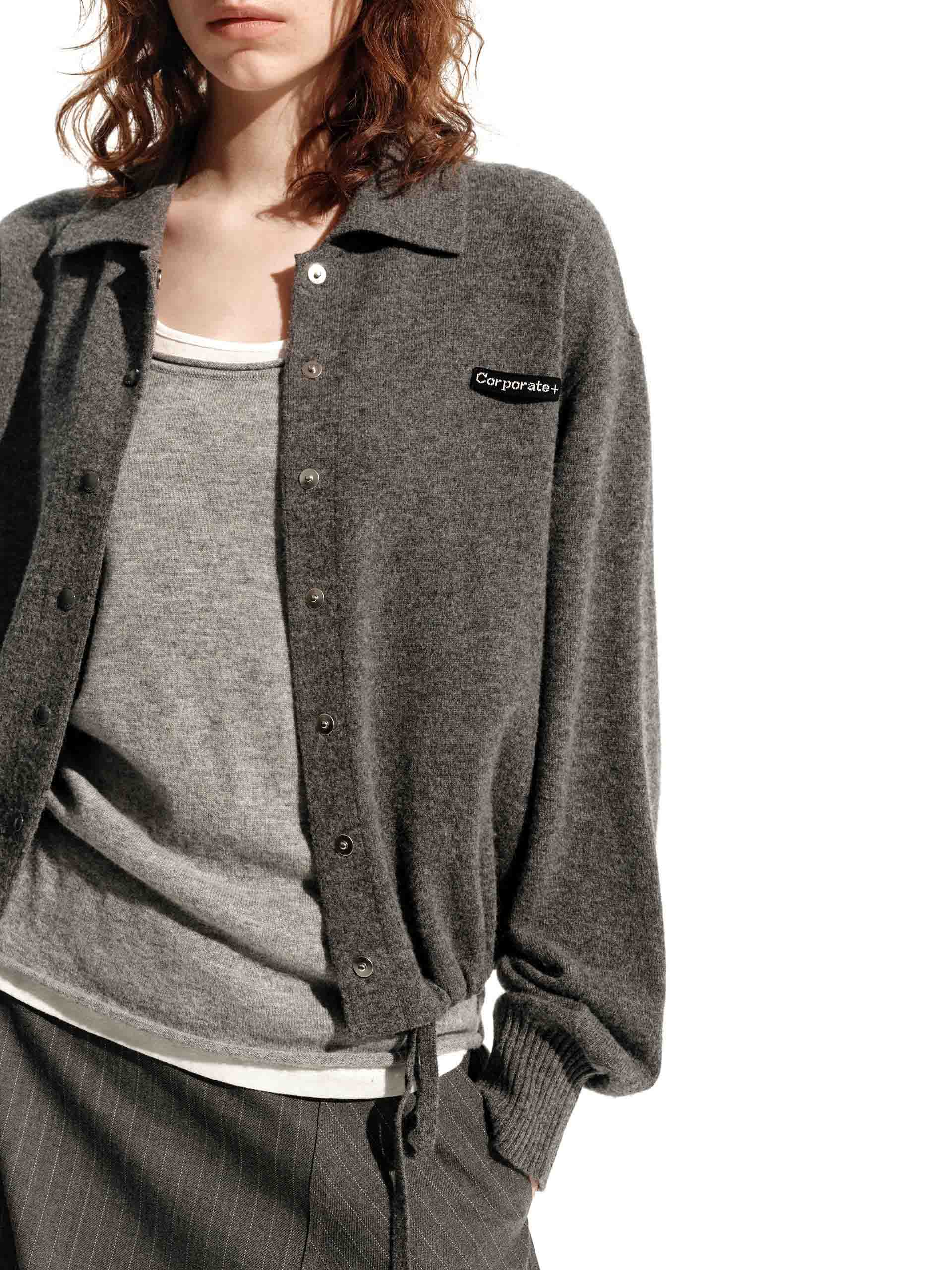Snap Button Wool Cardigan - Image 8