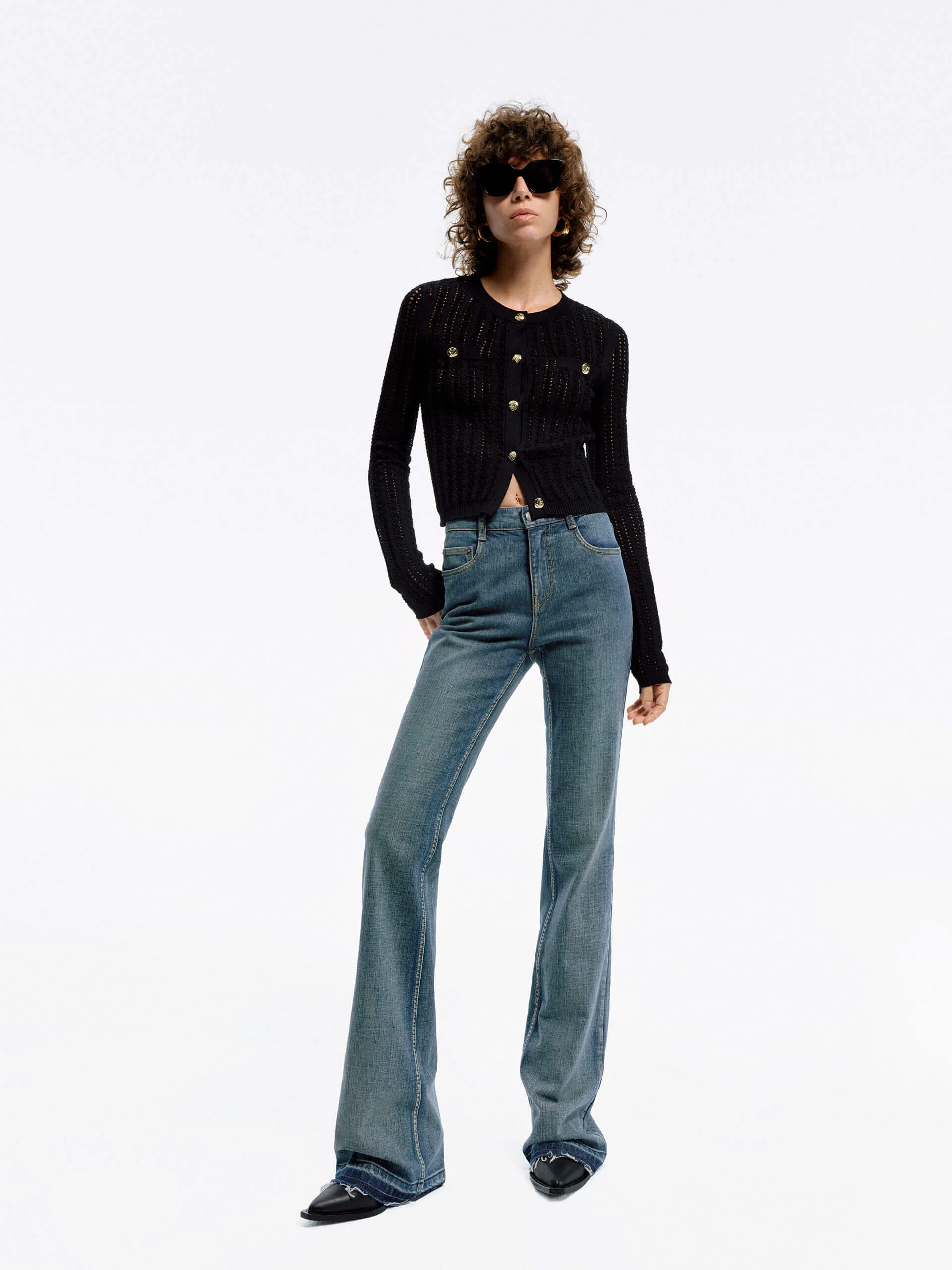 Soft Cropped Knit Cardigan - Image 2