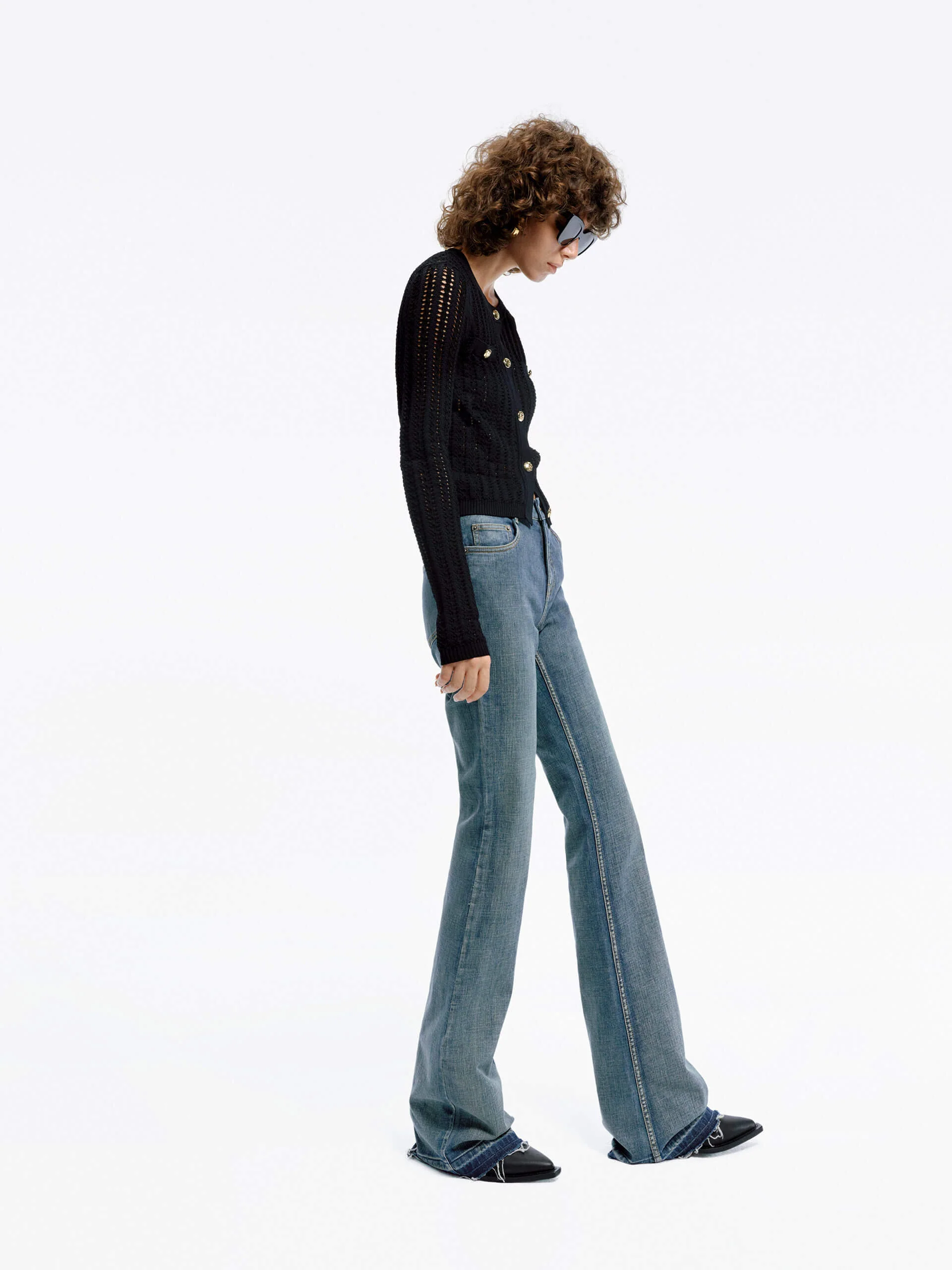 Soft Cropped Knit Cardigan - Image 6