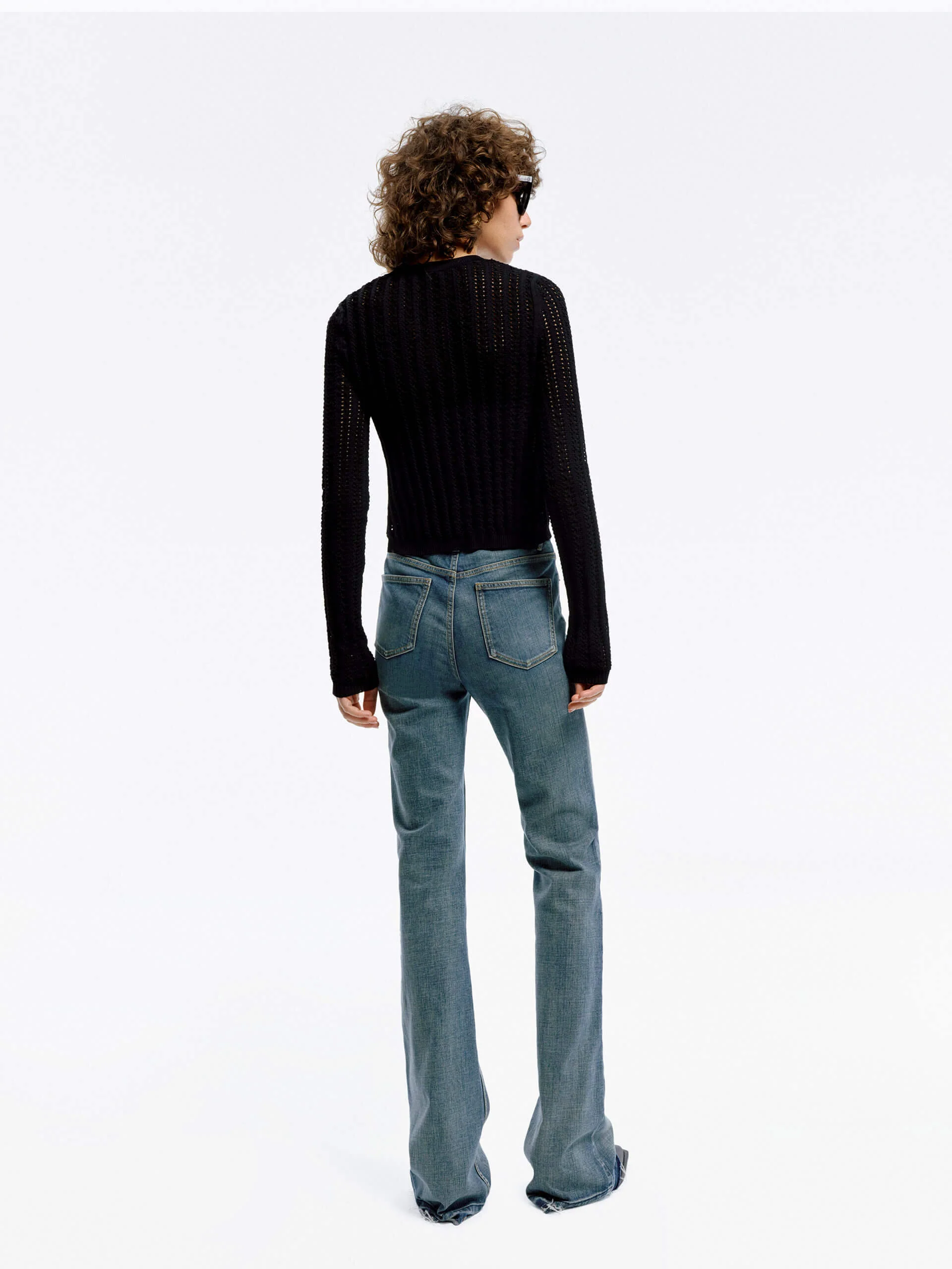 Soft Cropped Knit Cardigan - Image 7