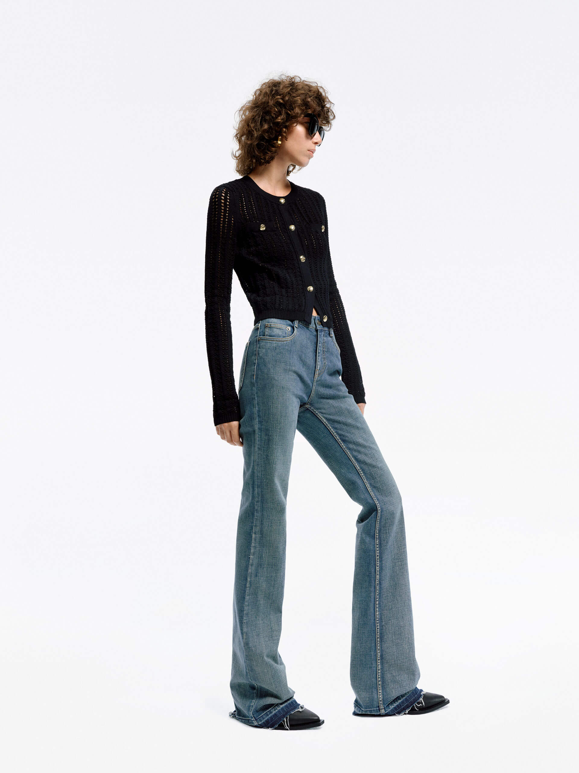 Soft Cropped Knit Cardigan - Image 8