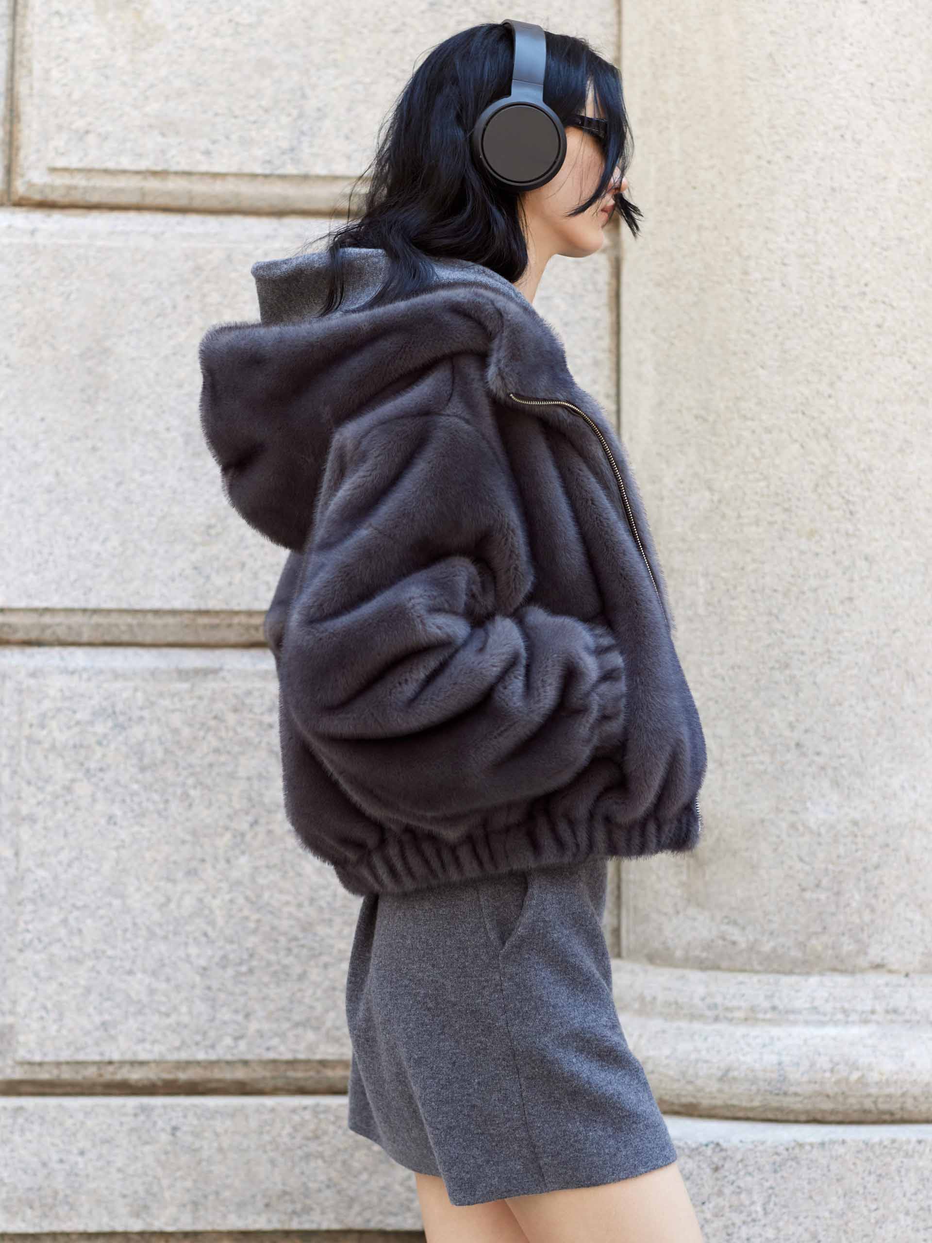 Soft Hood Fuzzy Coat - Image 7