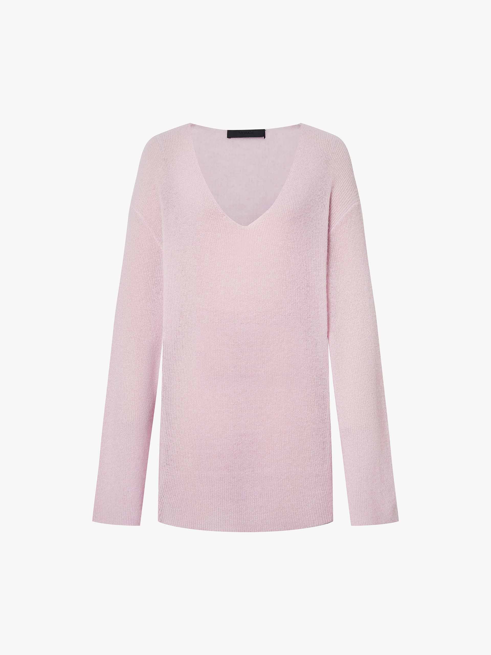 Soft V-neck Knitted Sweater - Image 13