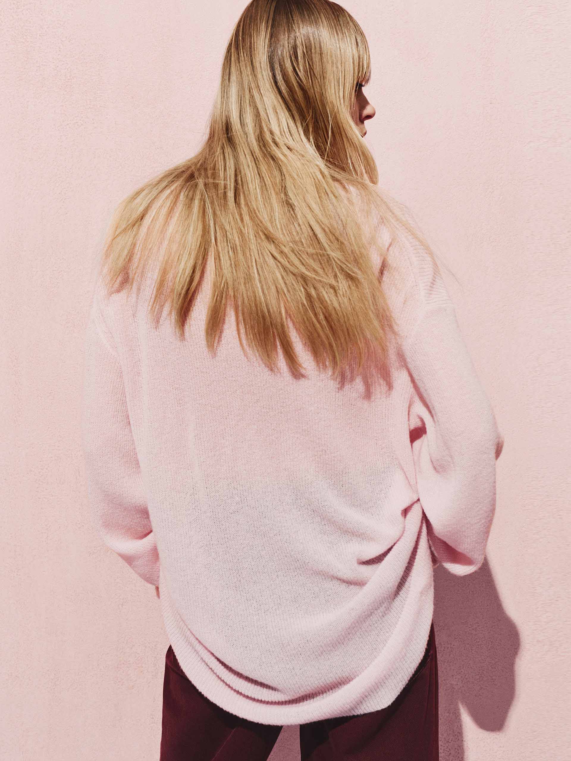 Soft V-neck Knitted Sweater - Image 14
