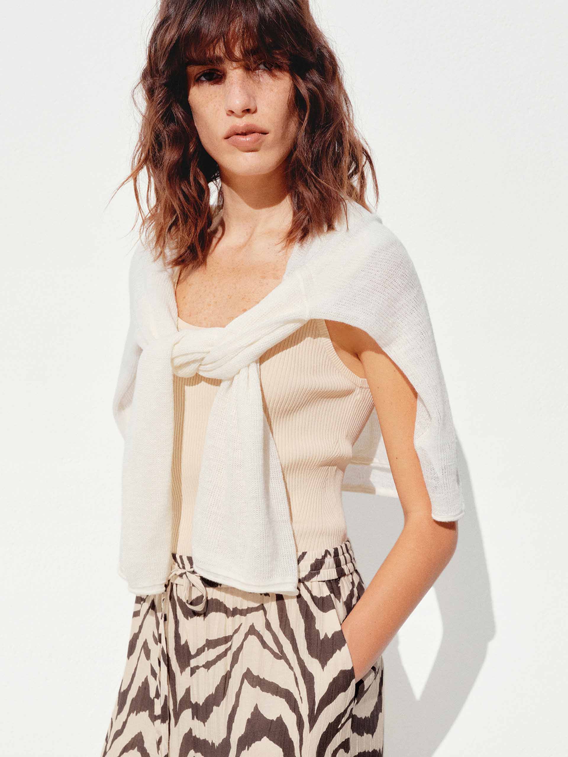 Spaghetti Straps Knitted Tank Top - Image 15
