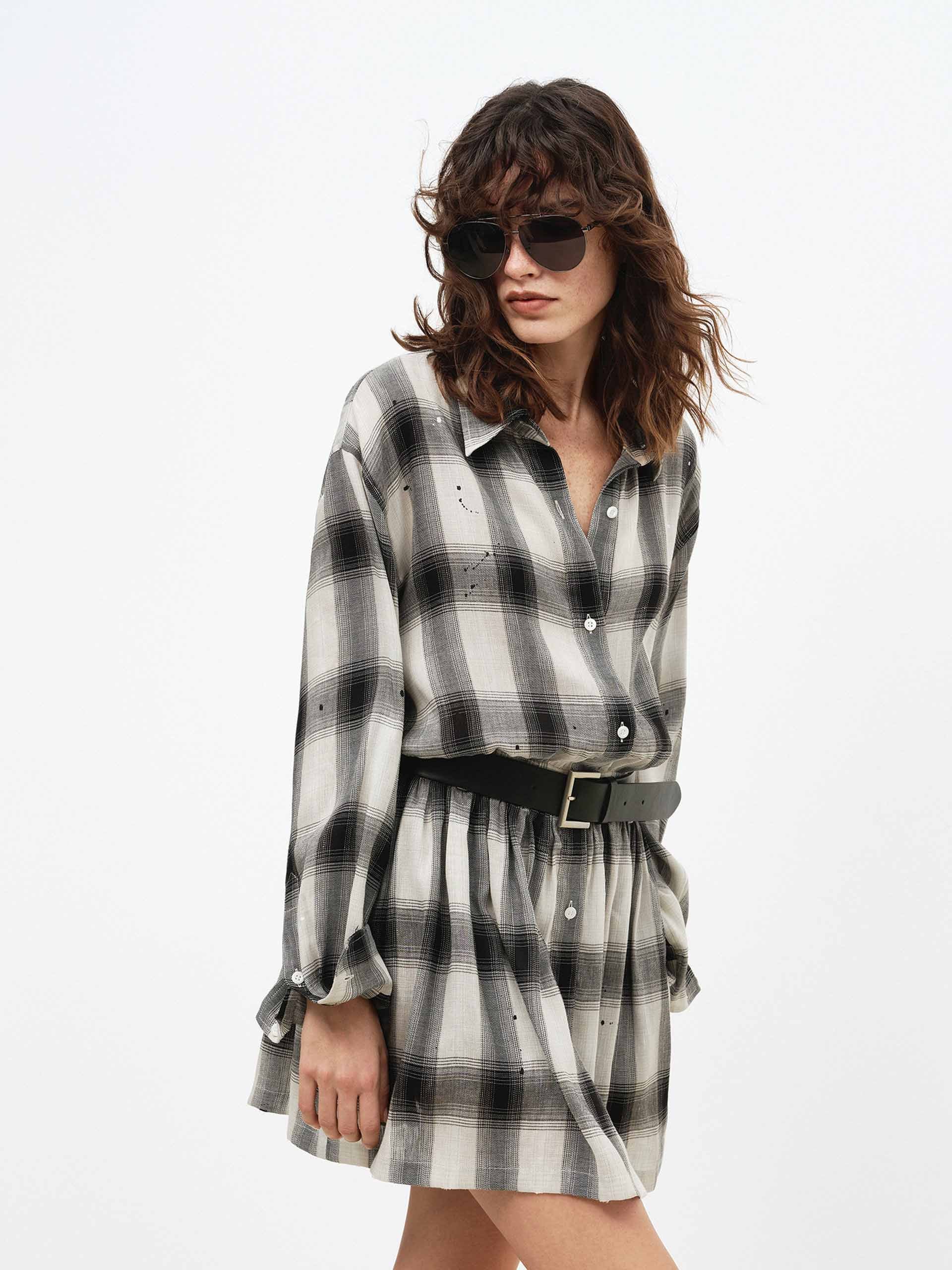Splatter Detail Shirt Dress - Image 4
