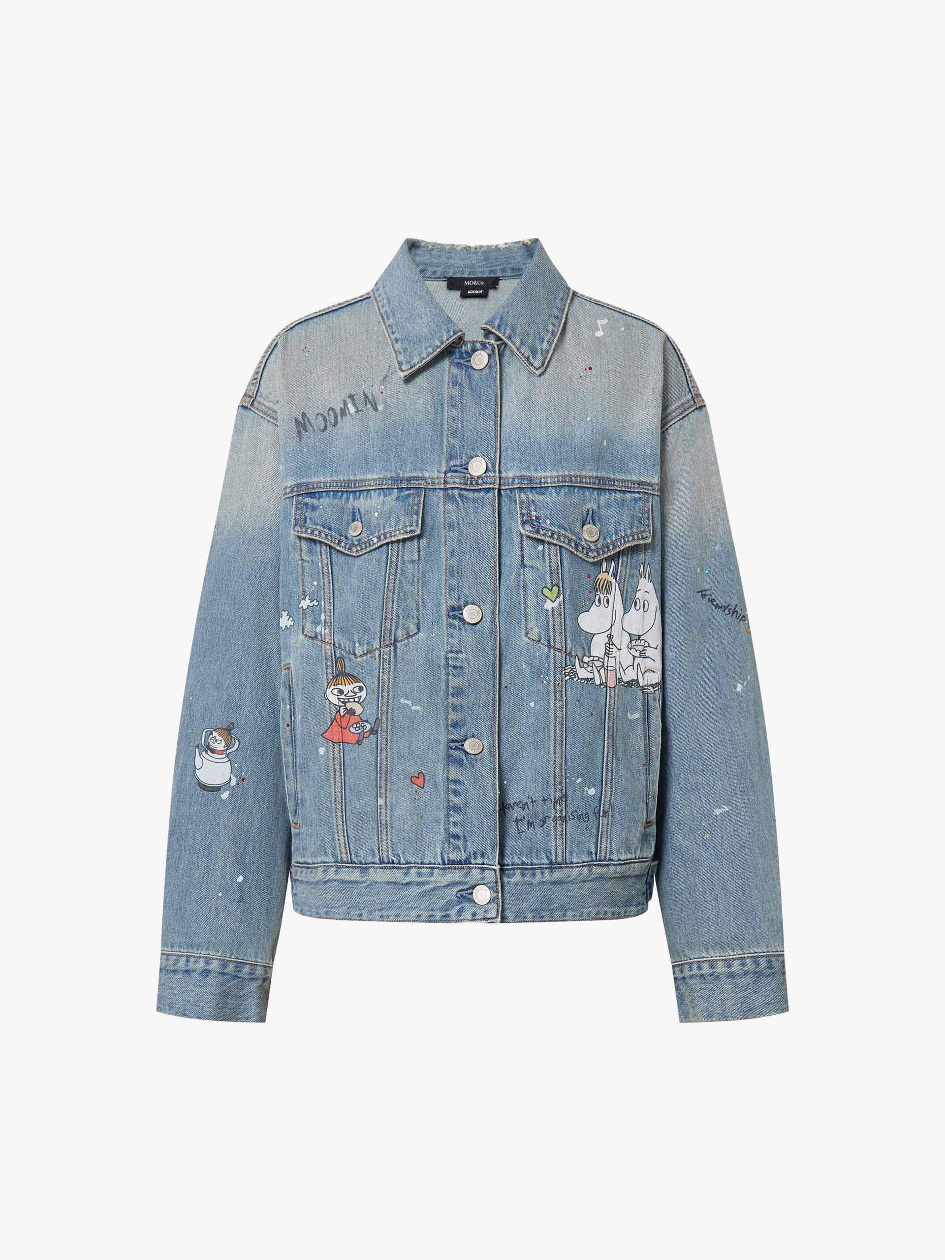 Splatter Graffiti Denim Jacket - Image 5