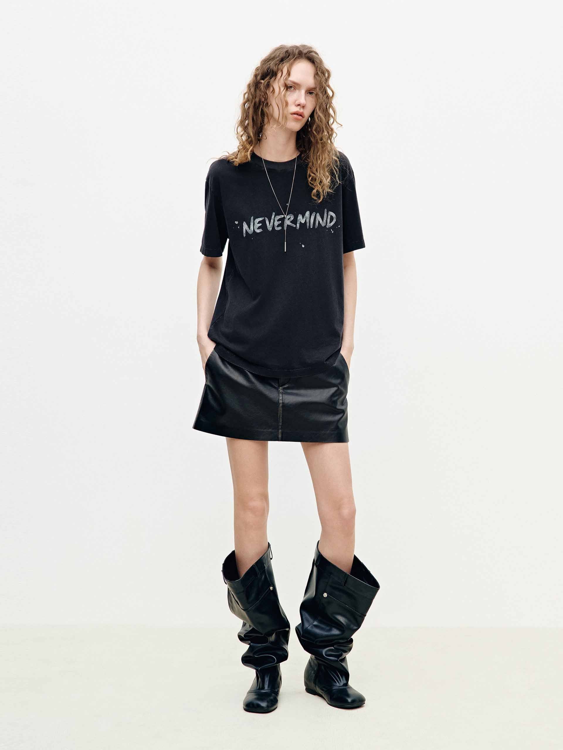 Splatter Print Rhinestone T-shirt - Image 2